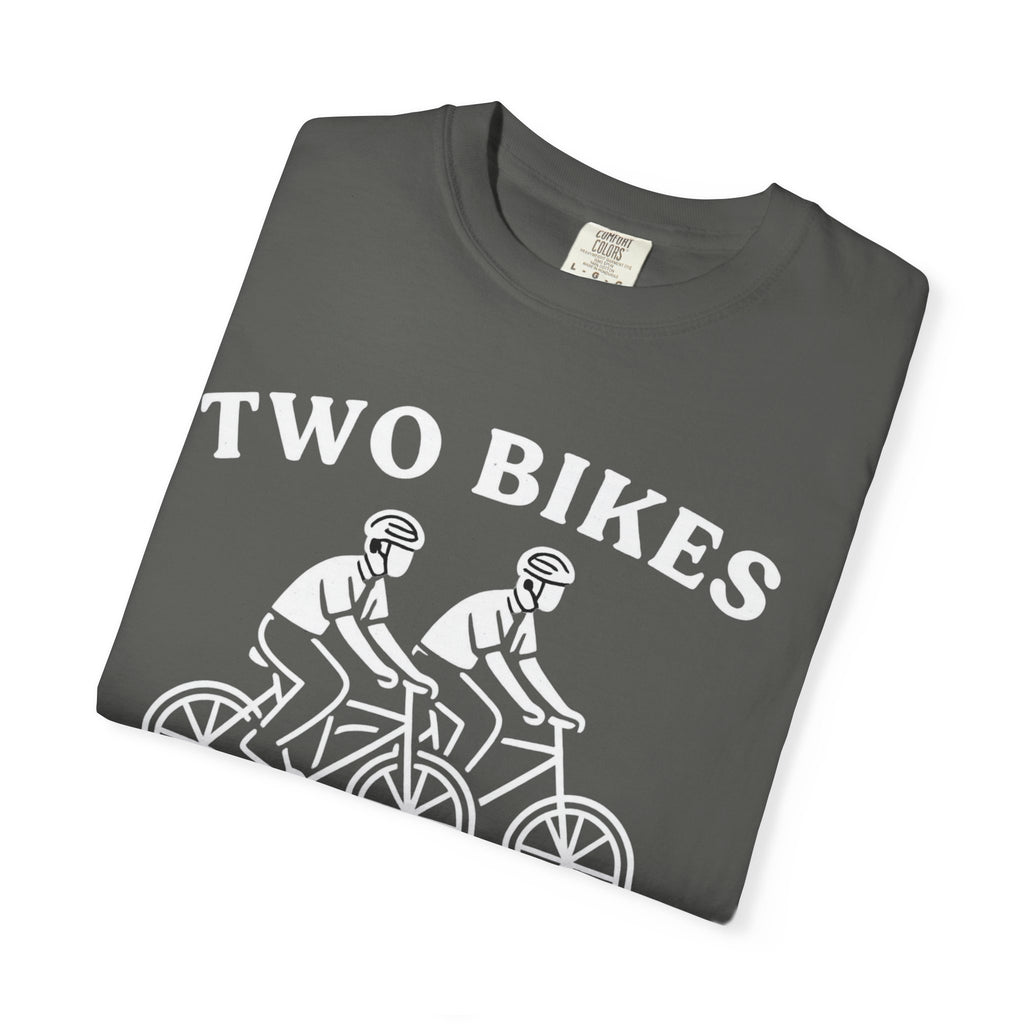 "Two Bikes, One Message" Unisex Garment-Dyed T-shirt