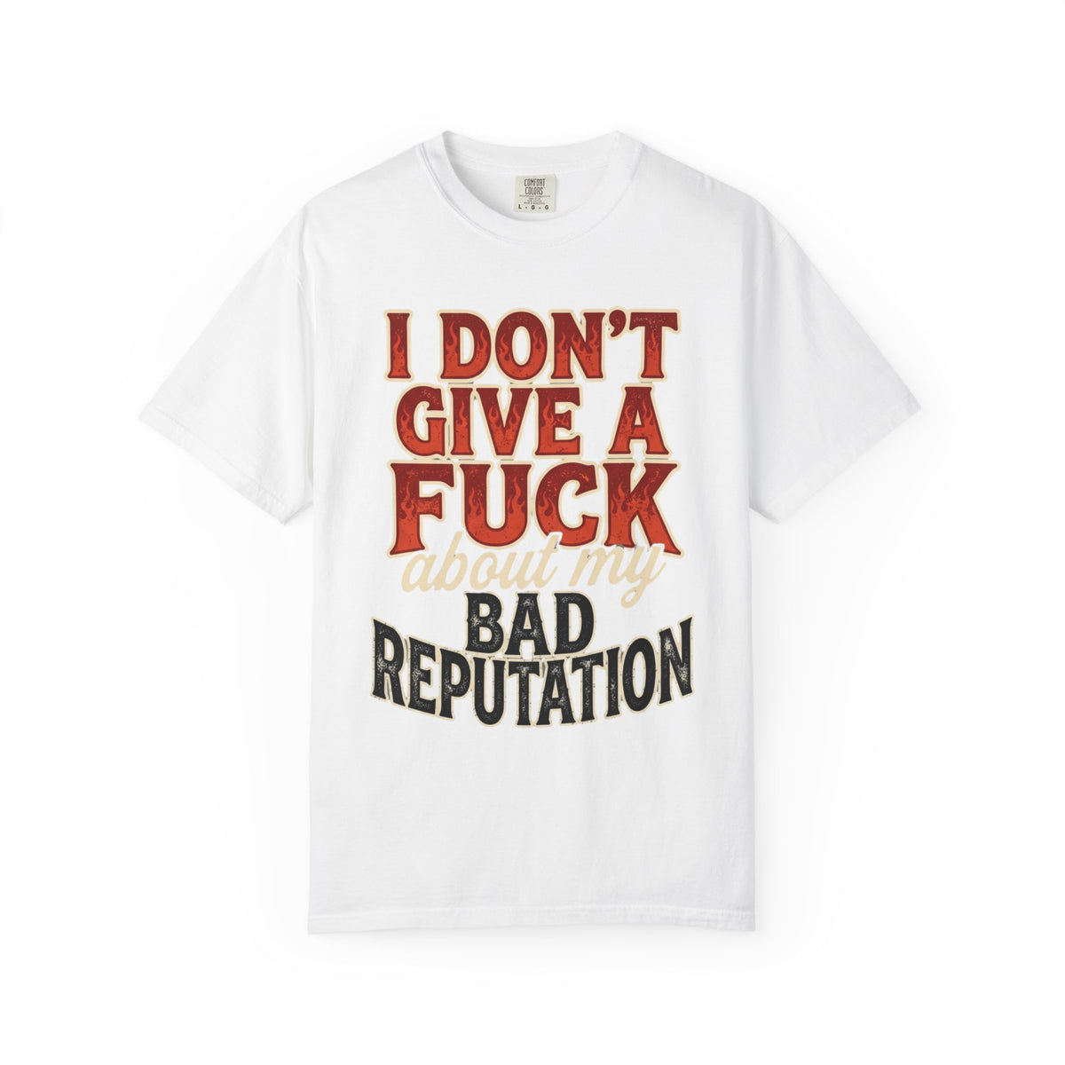Color: White | Bad Reputation Unisex Garment-Dyed Tee