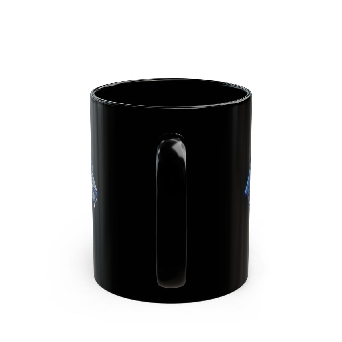 "Cyber Panther" Black Ceramic Mug — Graphic