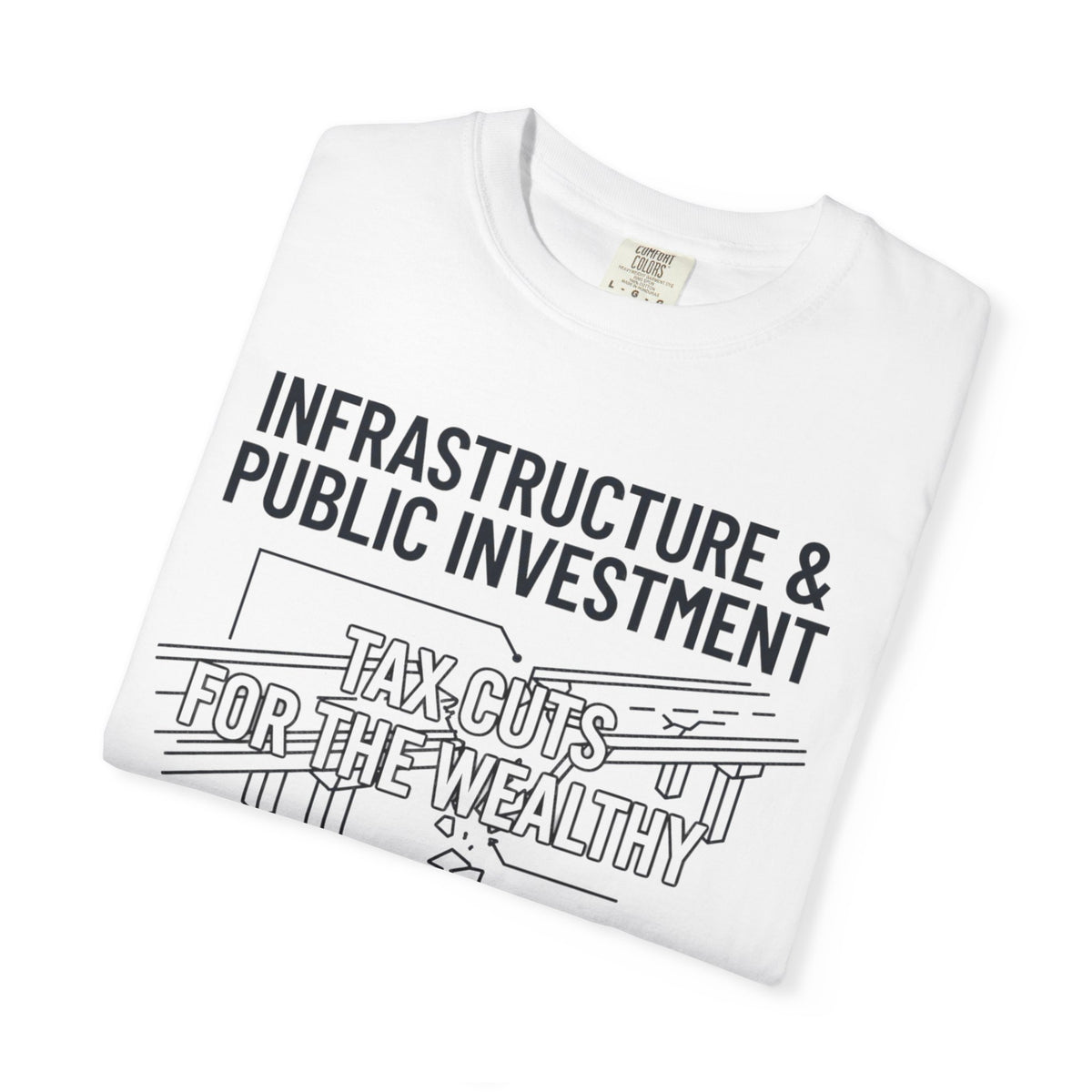 "Protest Series - Fix The Roads" Unisex Garment-Dyed Tee