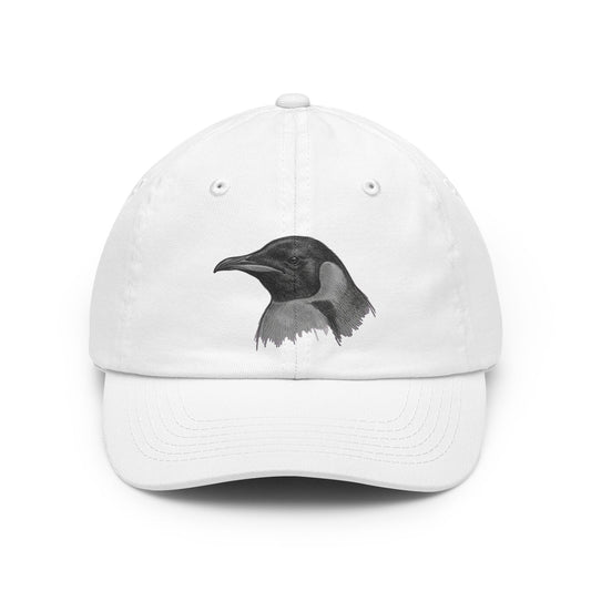 Color: White | Pencil Sketch Art Penguin Dad Hat — Graphic