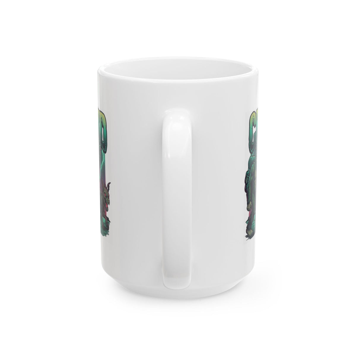 "Puzizia (Global-Cryptid Mashup) Cryptid World Tour" White Ceramic Mug
