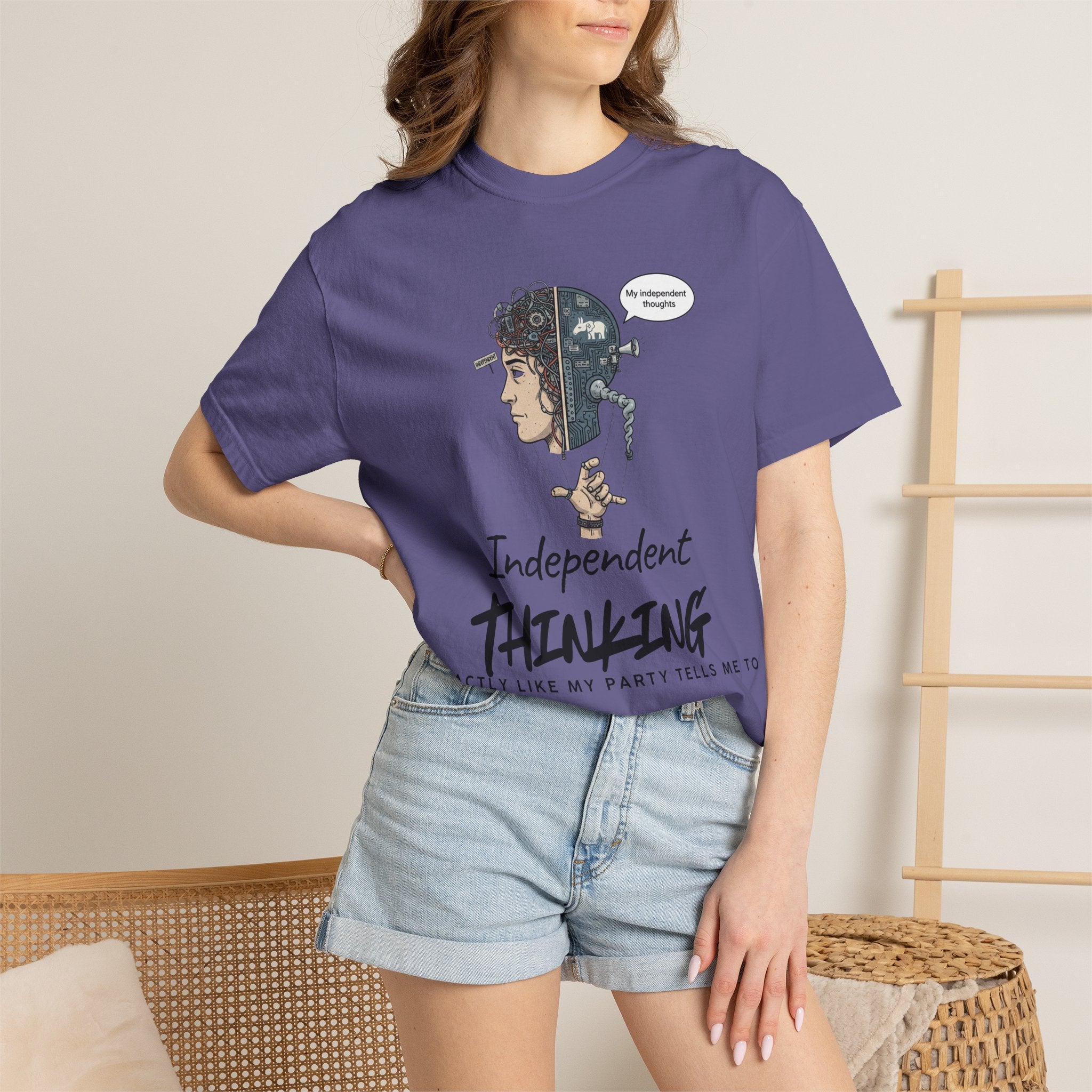 "Independent Thinking (The Party Line Edition)" Unisex Garment-Dyed T-shirt