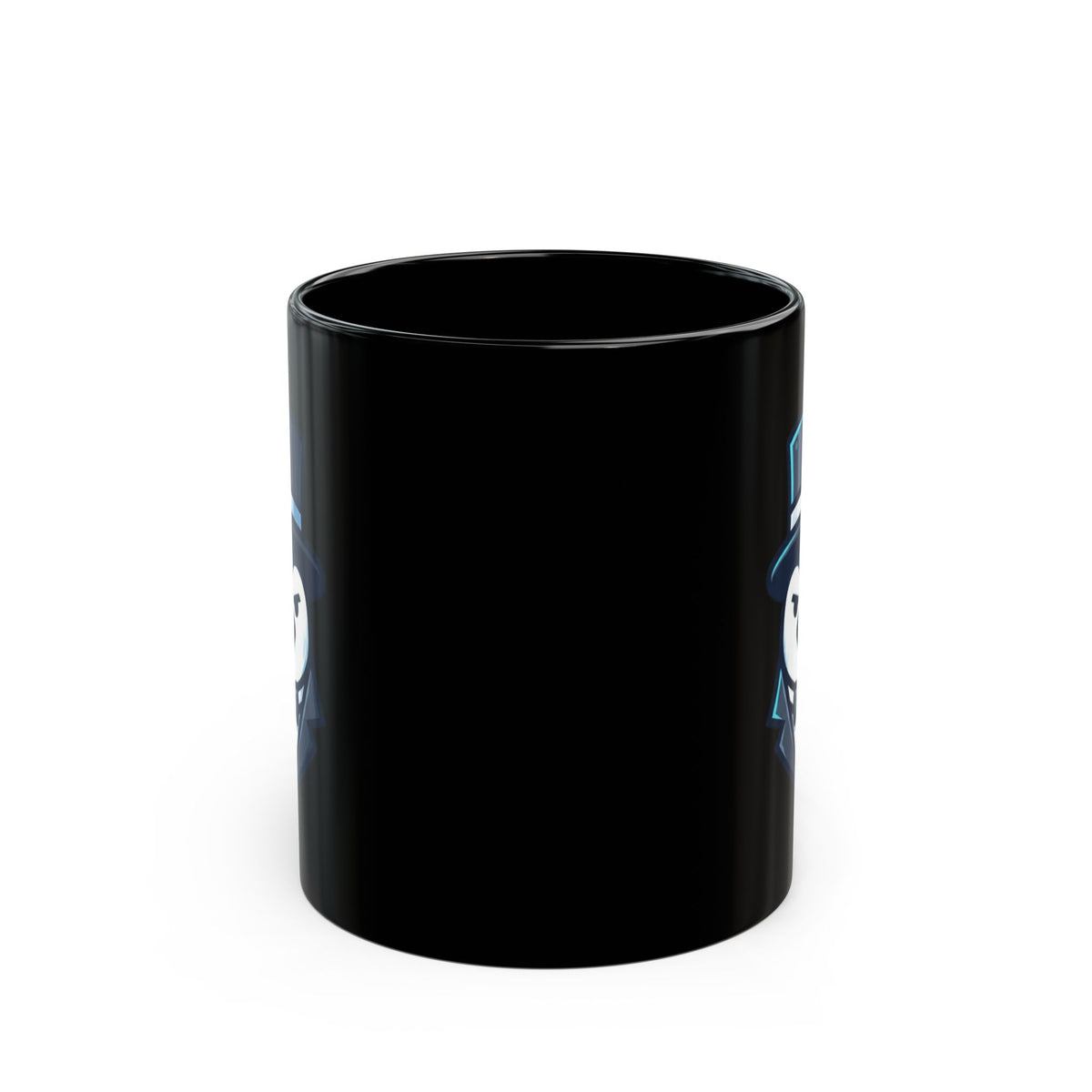 "Penguin Credible" Black Ceramic Mug — Graphic