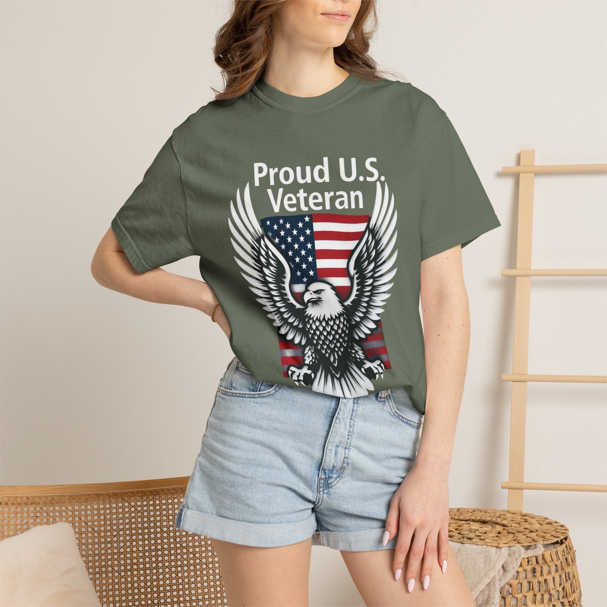 "Proud Veteran" Unisex Garment-Dyed T-shirt