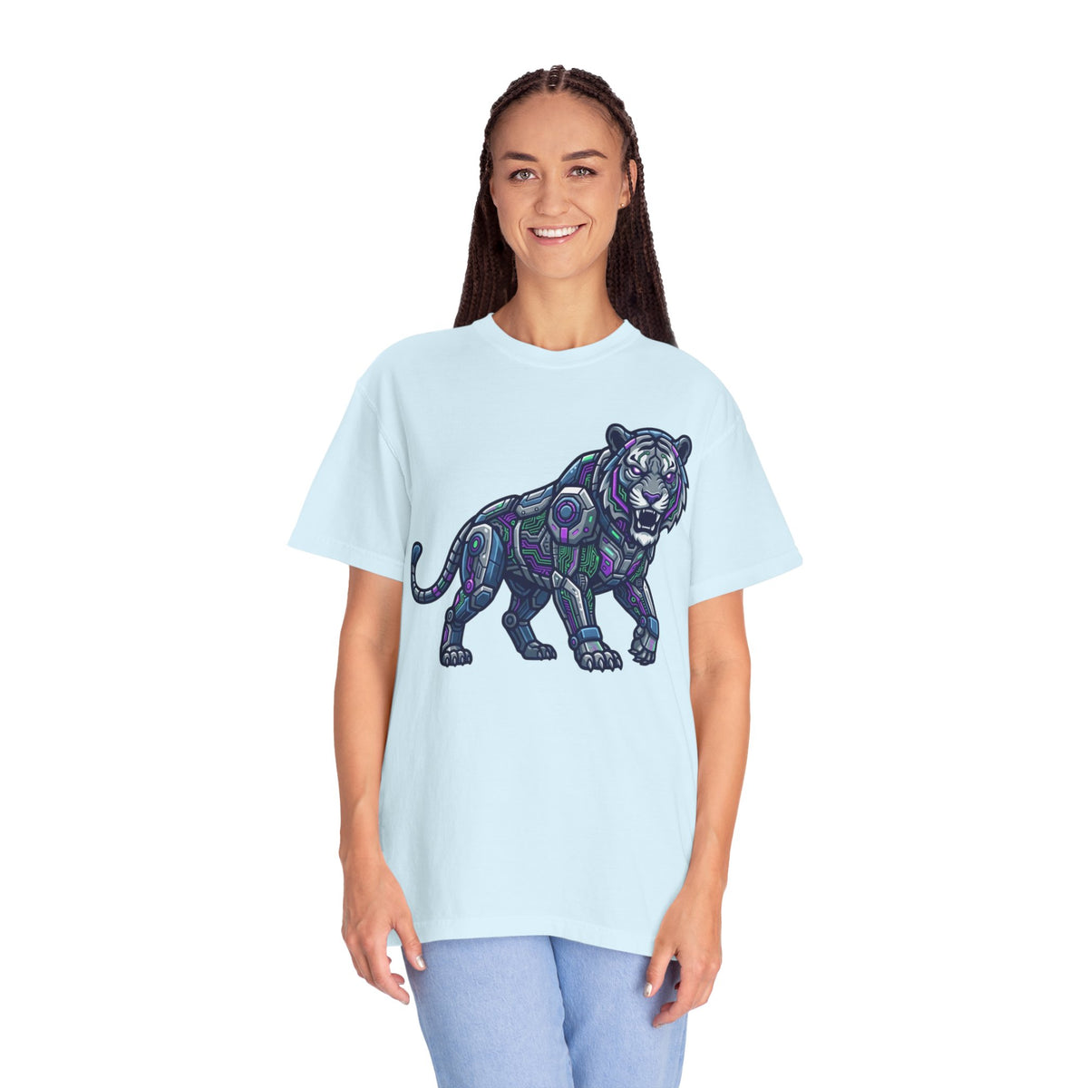 Color: Chambray | Cyber Tiger Unisex Garment-Dyed Tee