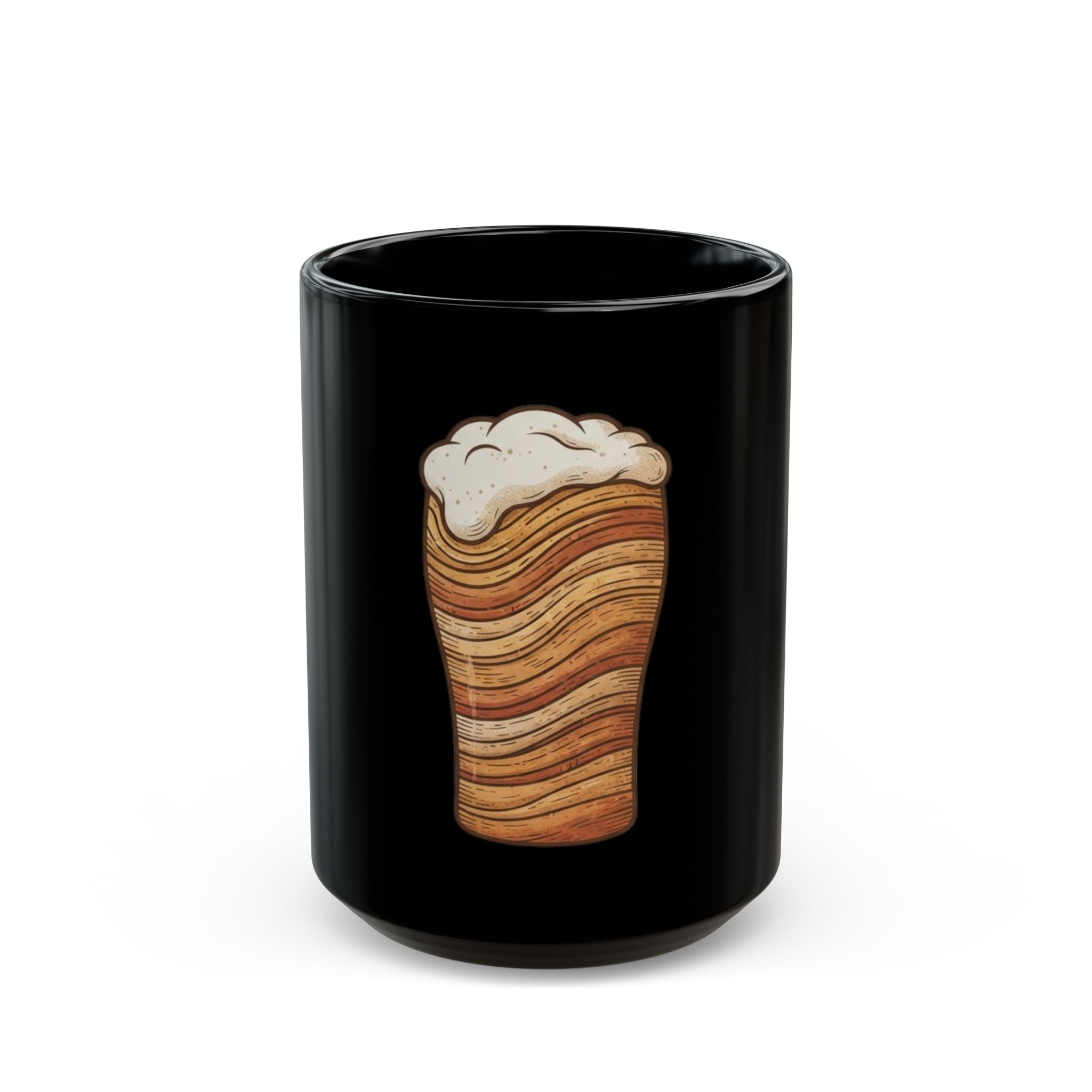 "Shifting Sandstone Beer Co." Black Ceramic Mug — Graphic