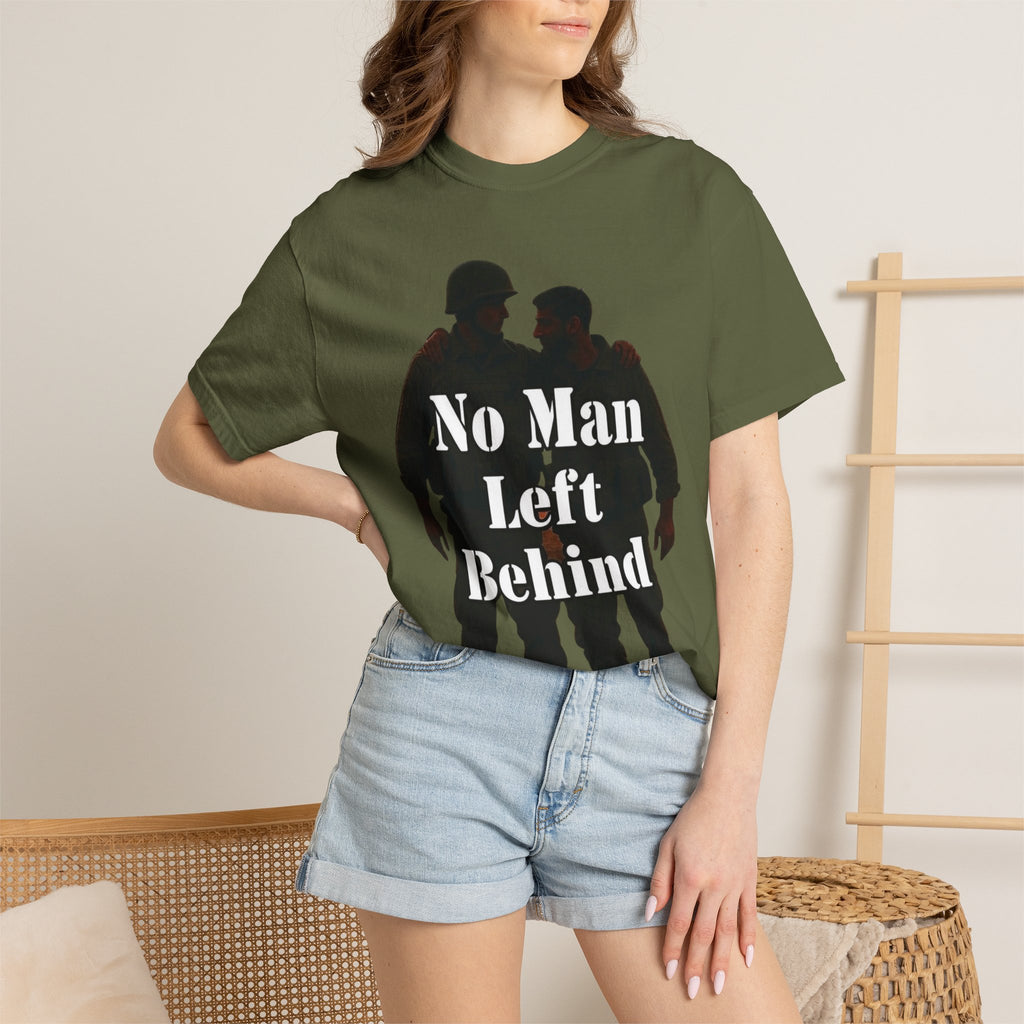 "No Man Left Behind" Unisex Garment-Dyed T-shirt