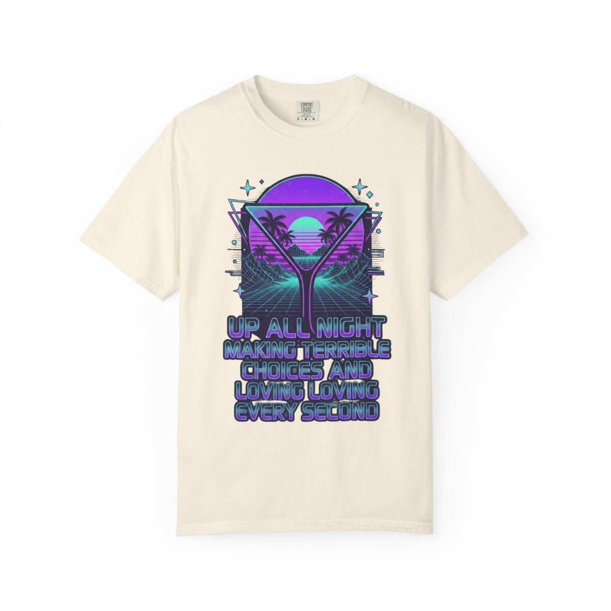 "Up All Night" Unisex Garment-Dyed Tee