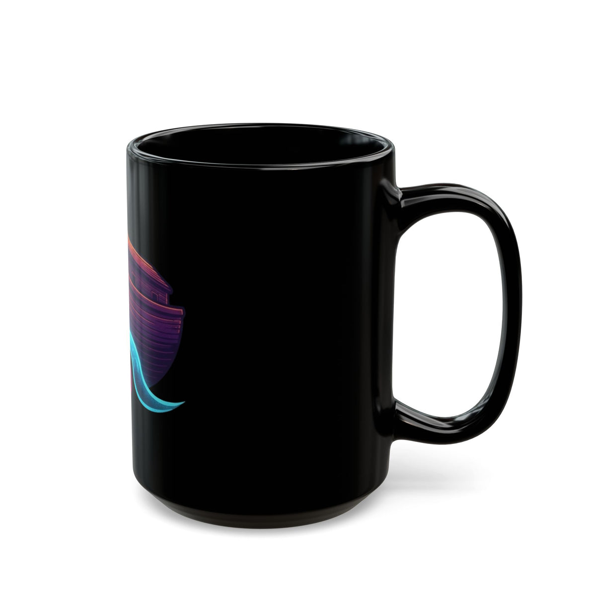 "Good Book Series Soak it Like Noah's Flood" Black Ceramic Mug — Graphic