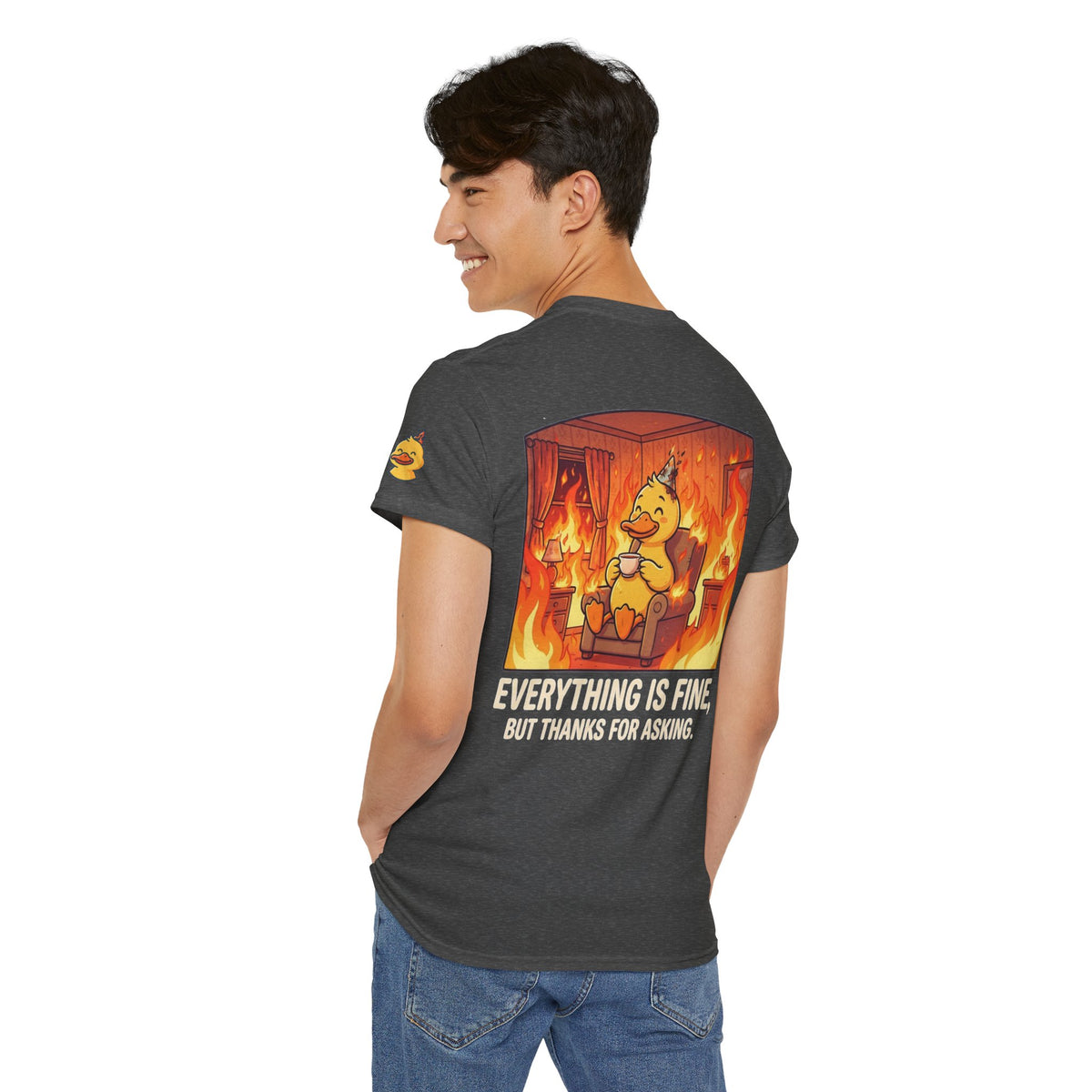 Color: Dark Heather | Everything Is Okay Premium Graphic Tee