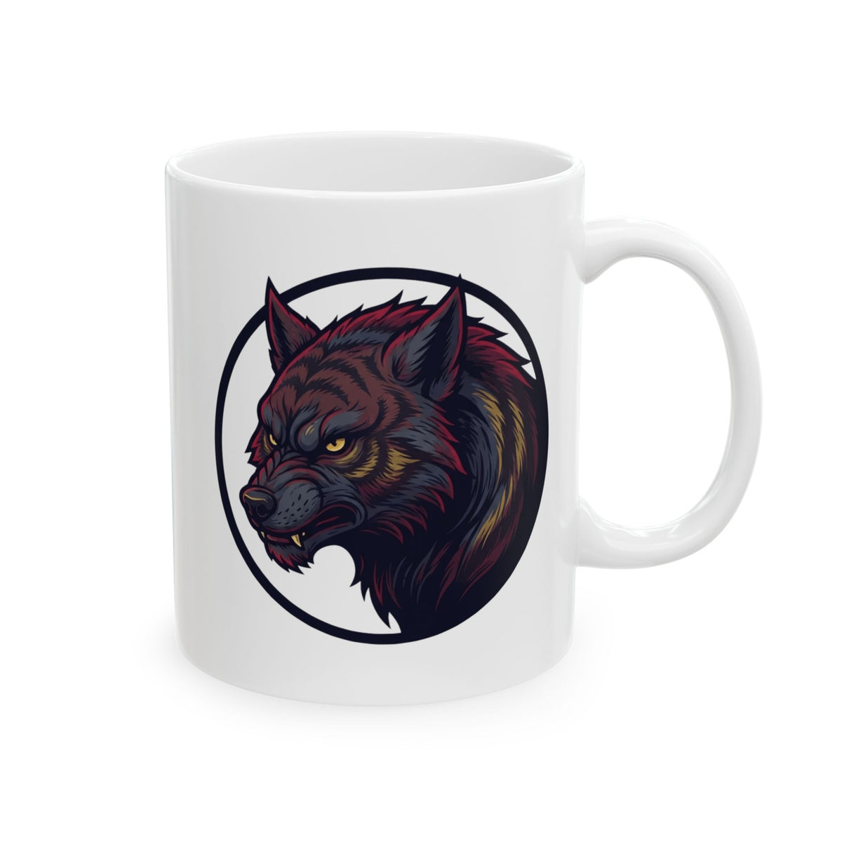 "The Beast of Gévaudan (France)" White Ceramic Mug — Graphic