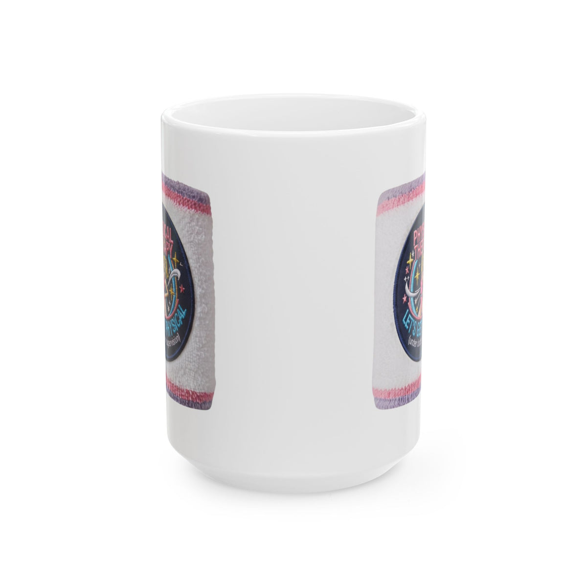 "Let's Get Physical" White Ceramic Mug