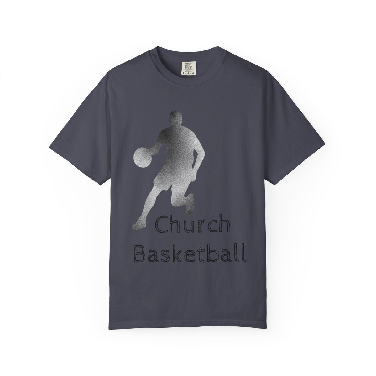 Color: Navy | Church Basketball: High Court Unisex Garment-Dyed T-shirt