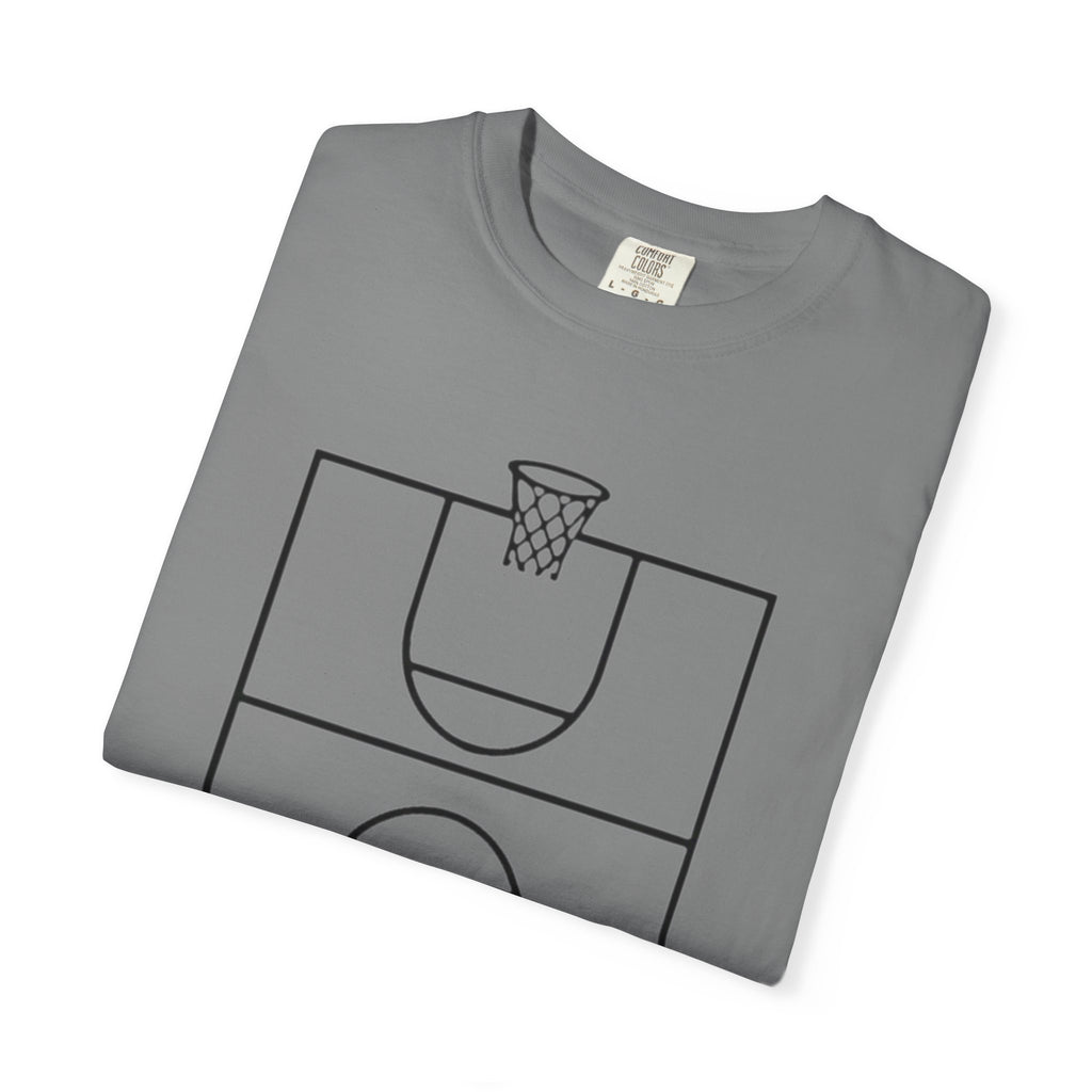 “3‑Point Covenant: Faith, Family, Free Throws" Unisex Garment-Dyed T-shirt