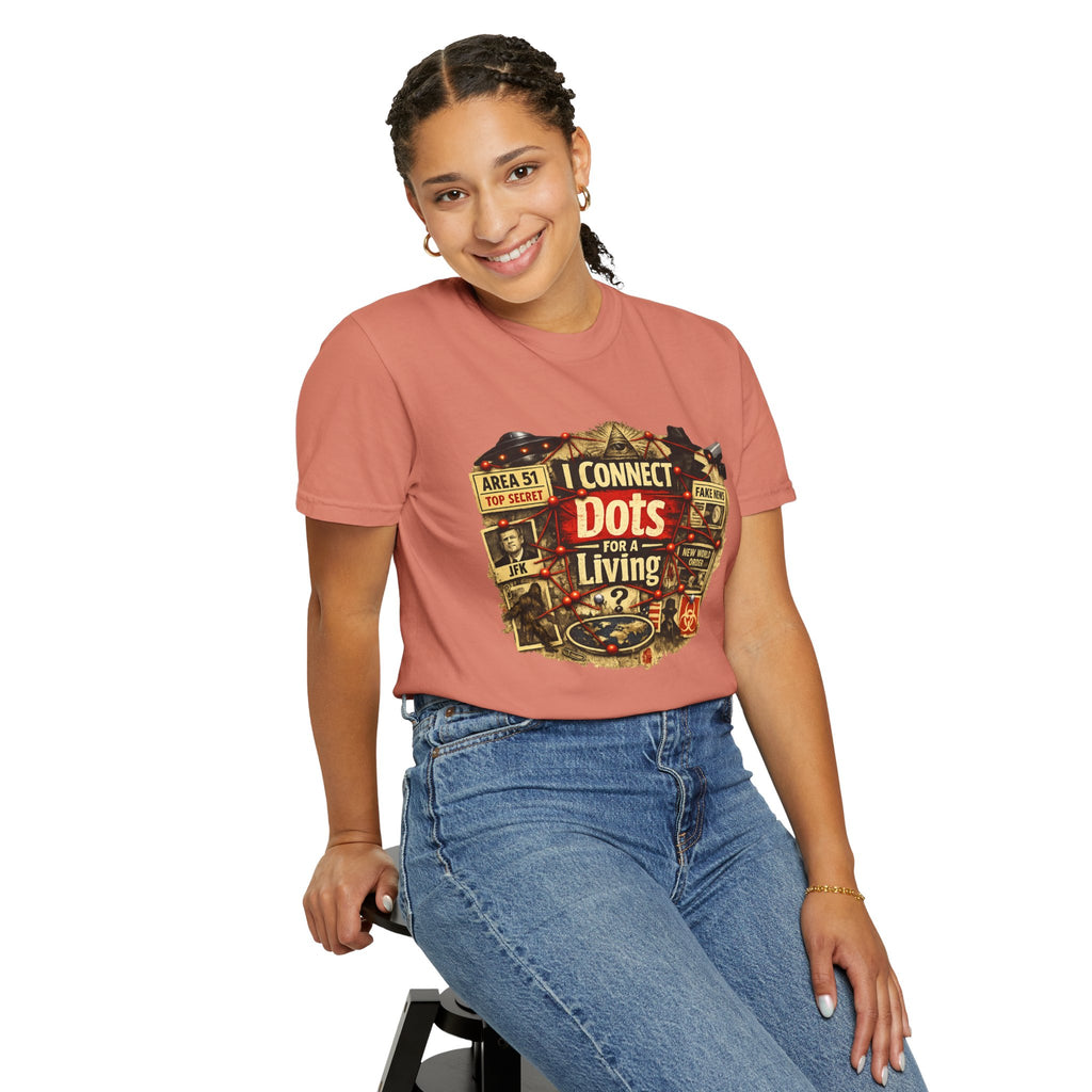 "I Connect Dots For Living" Unisex Garment-Dyed Tee