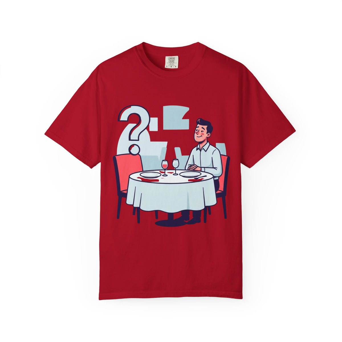 Color: Red | Main Character Energy Unisex Garment-Dyed Tee