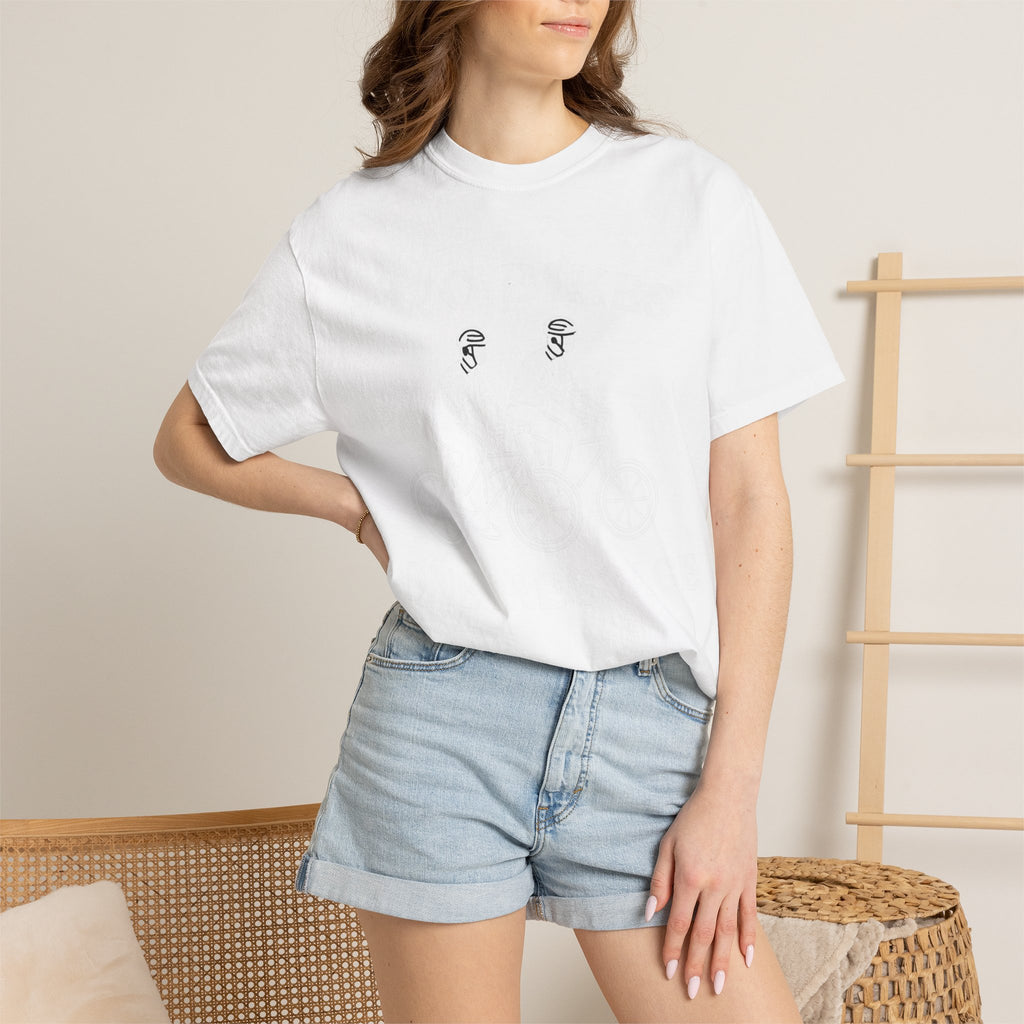 "Two Bikes, One Message" Unisex Garment-Dyed T-shirt