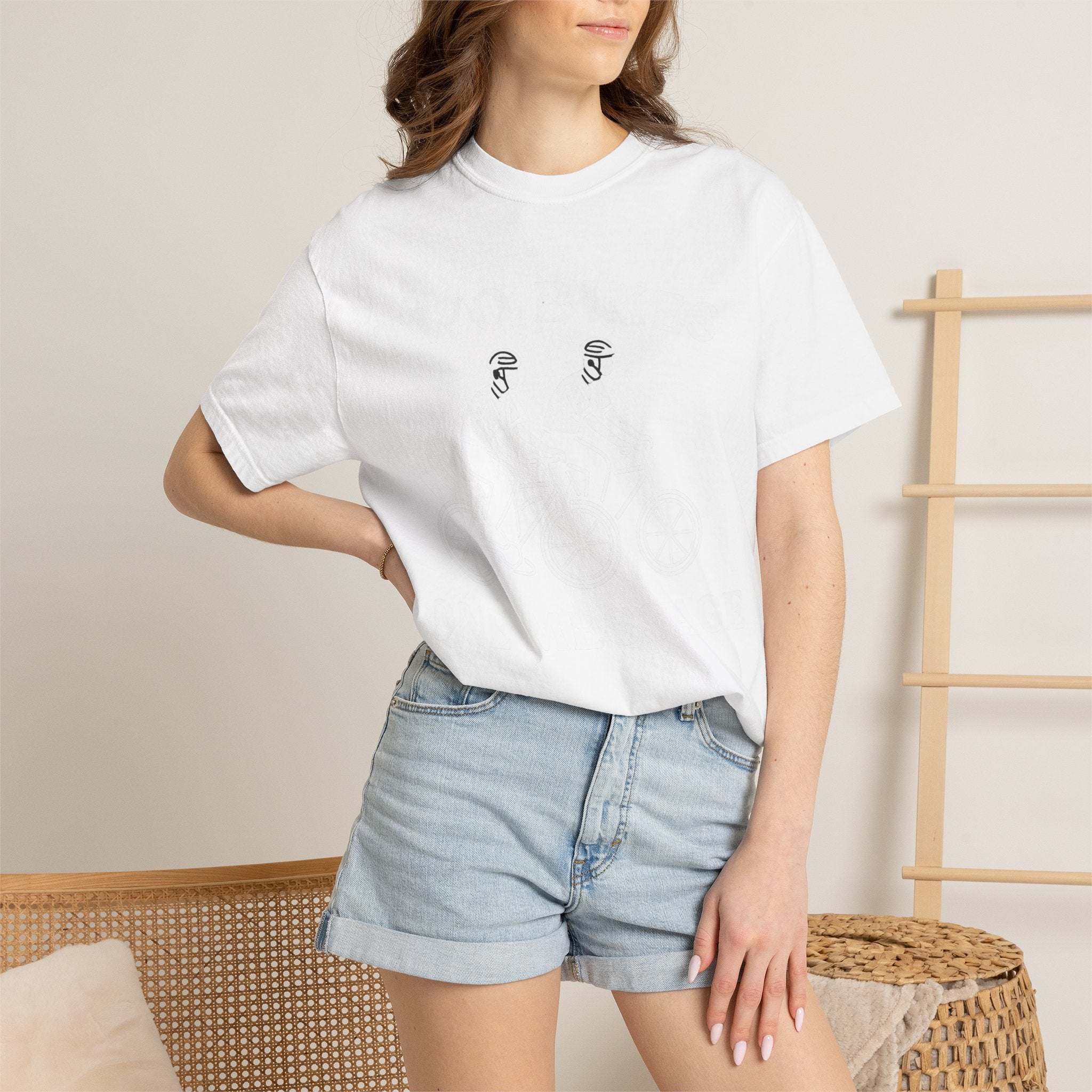 "Two Bikes, One Message" Unisex Garment-Dyed T-shirt
