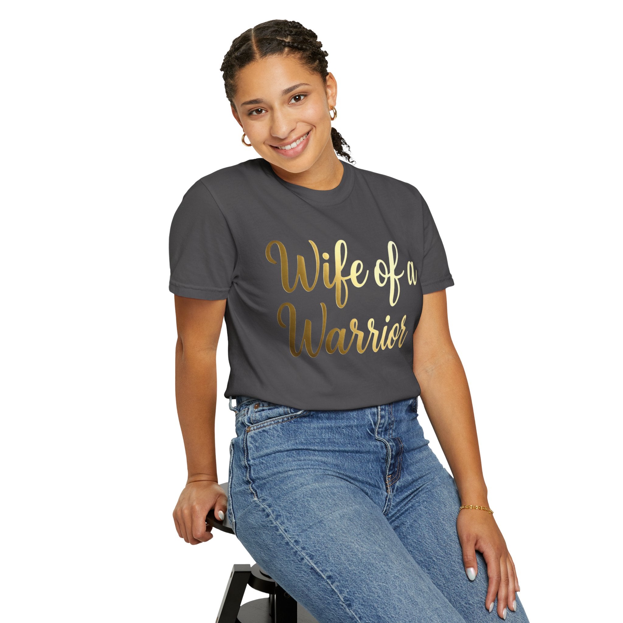"Wife of a Warrior" Unisex Garment-Dyed T-shirt
