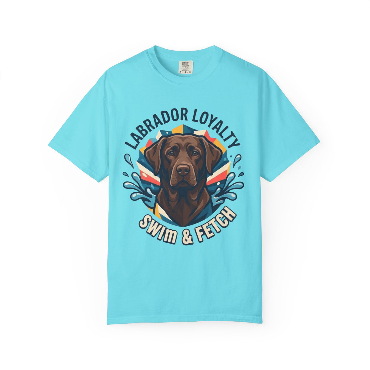 Color: Lagoon Blue | Labrador Loyalty Swim Fetch Unisex Garment-Dyed Tee