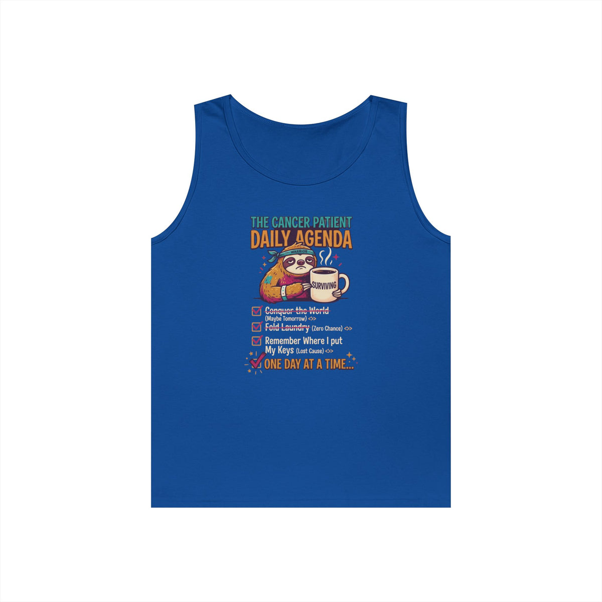 Color: Royal | Cancer One Day At A Time Tank Top