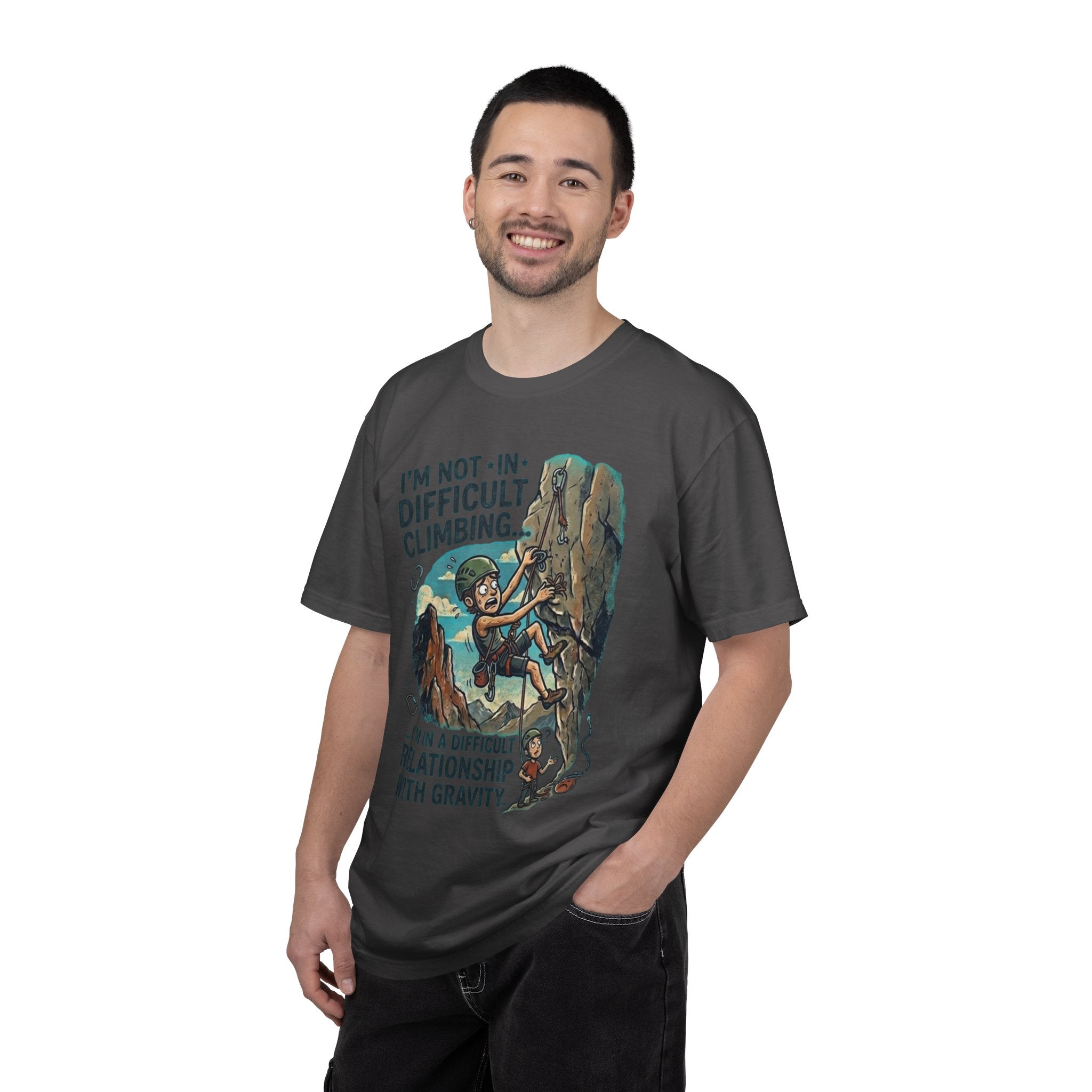 "Difficult Climbing" Unisex Garment-Dyed Tee
