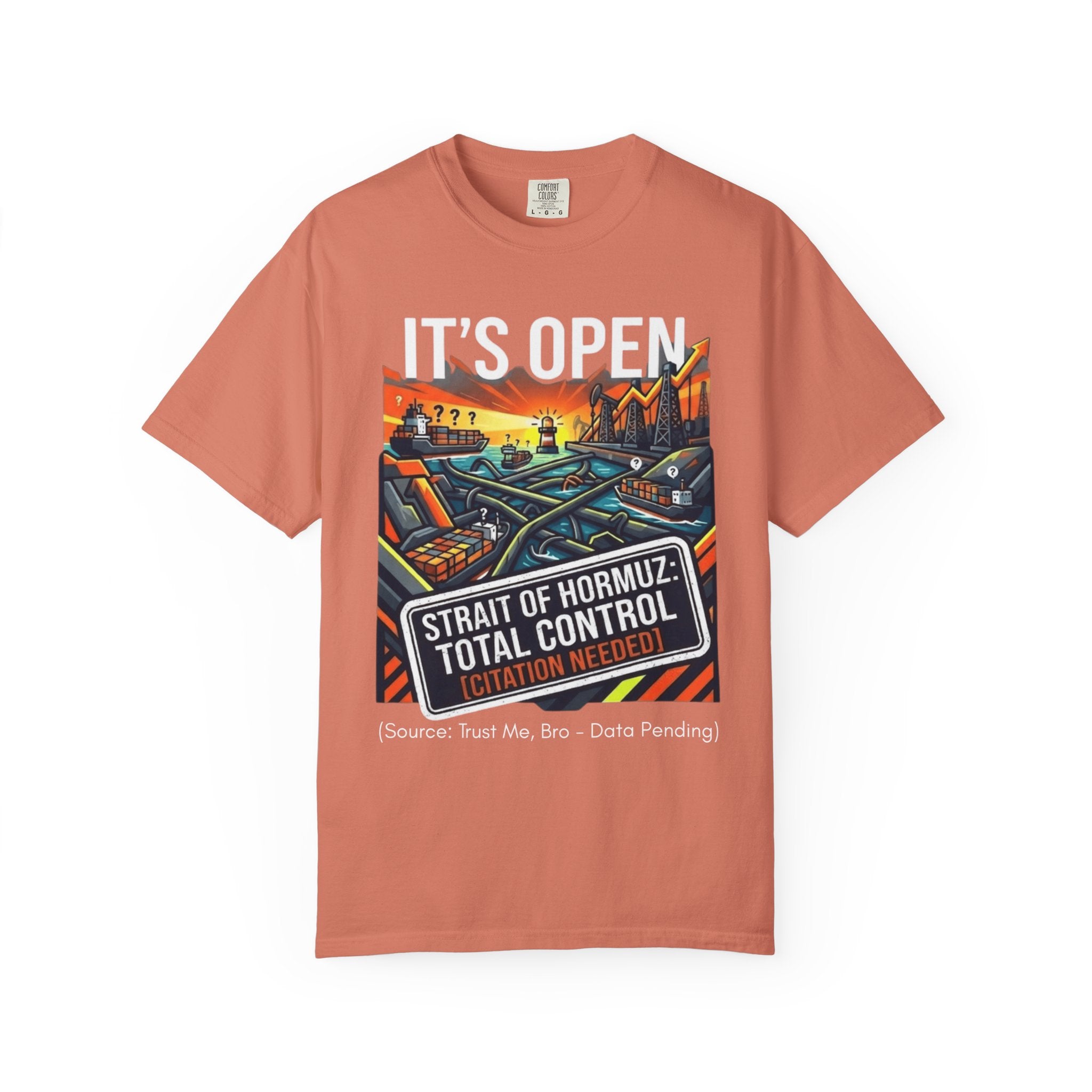 "Straight Of Hormuz is Open" Unisex Garment-Dyed Tee