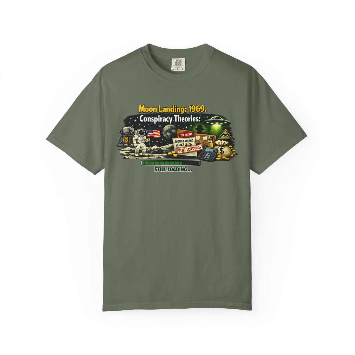 Color: Moss | Moon Conspiracy Unisex Garment-Dyed T-shirt