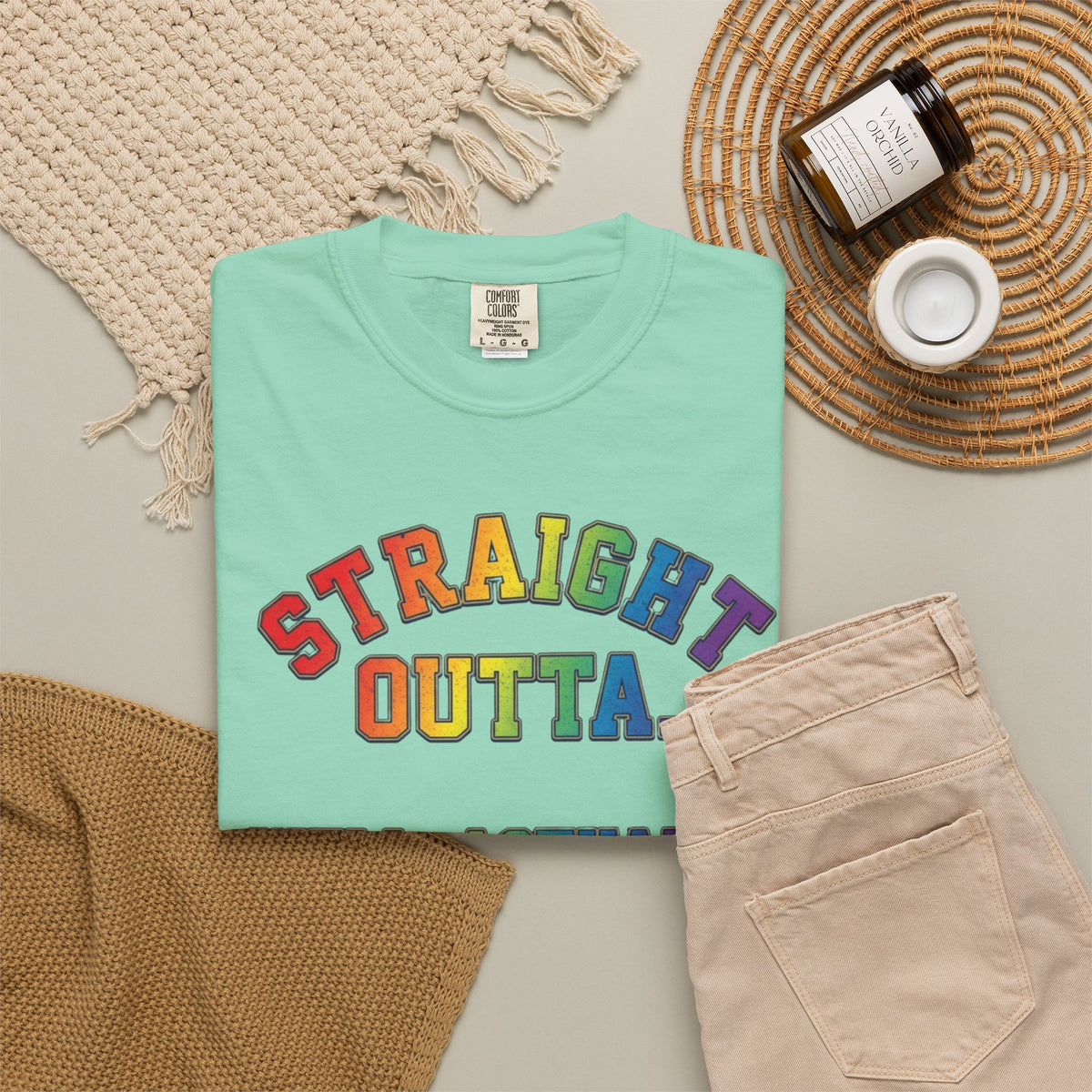 Straight Outta Not Even Unisex Garment-Dyed Tee