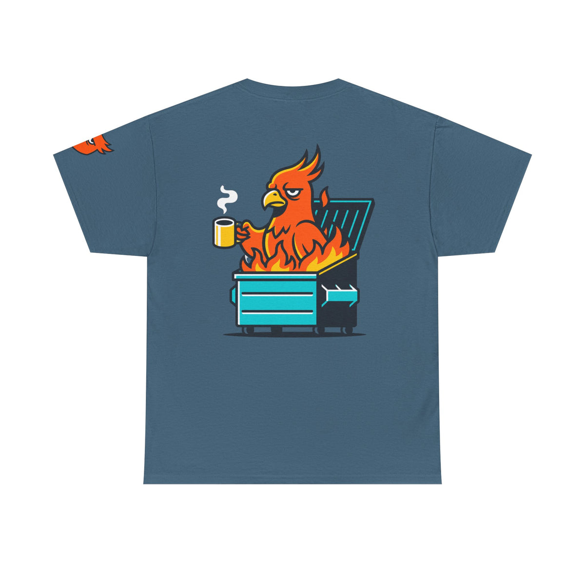 Color: Indigo Blue | Dumpster Fire Premium Graphic Tee