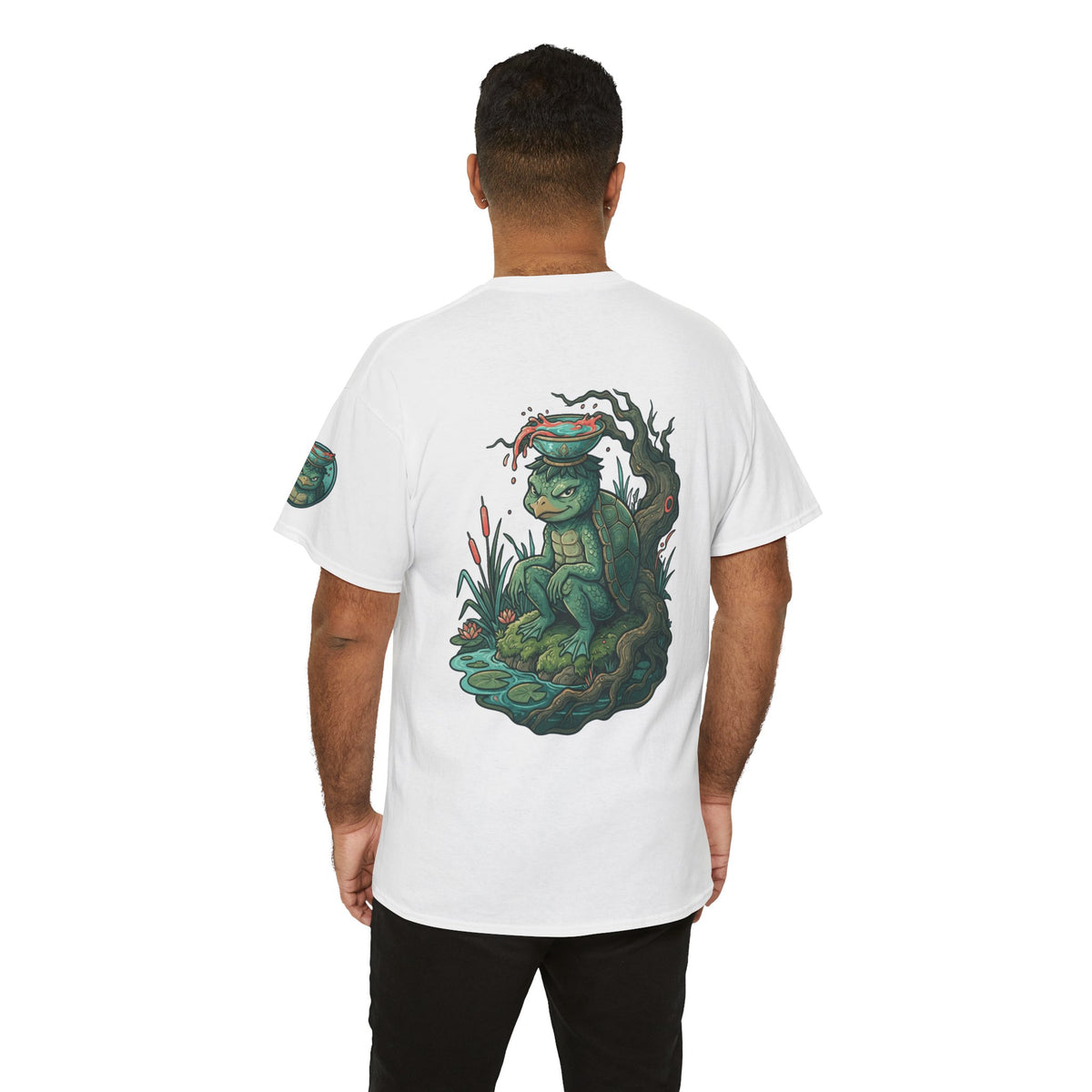 Color: White | Kappa (Japanese Folklore) Premium Graphic Tee