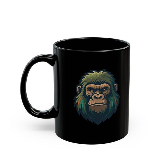 "The Bukit Timah Monkey Man (Singapore)" Black Ceramic Mug — Graphic