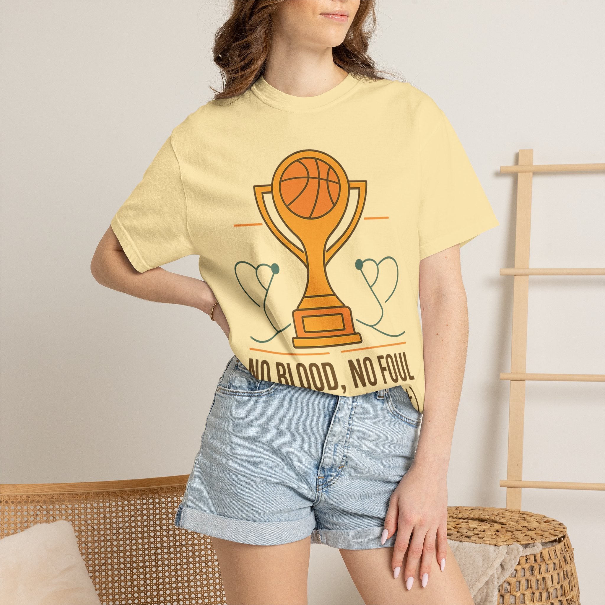"No Blood, No Foul" Unisex Garment-Dyed T-shirt