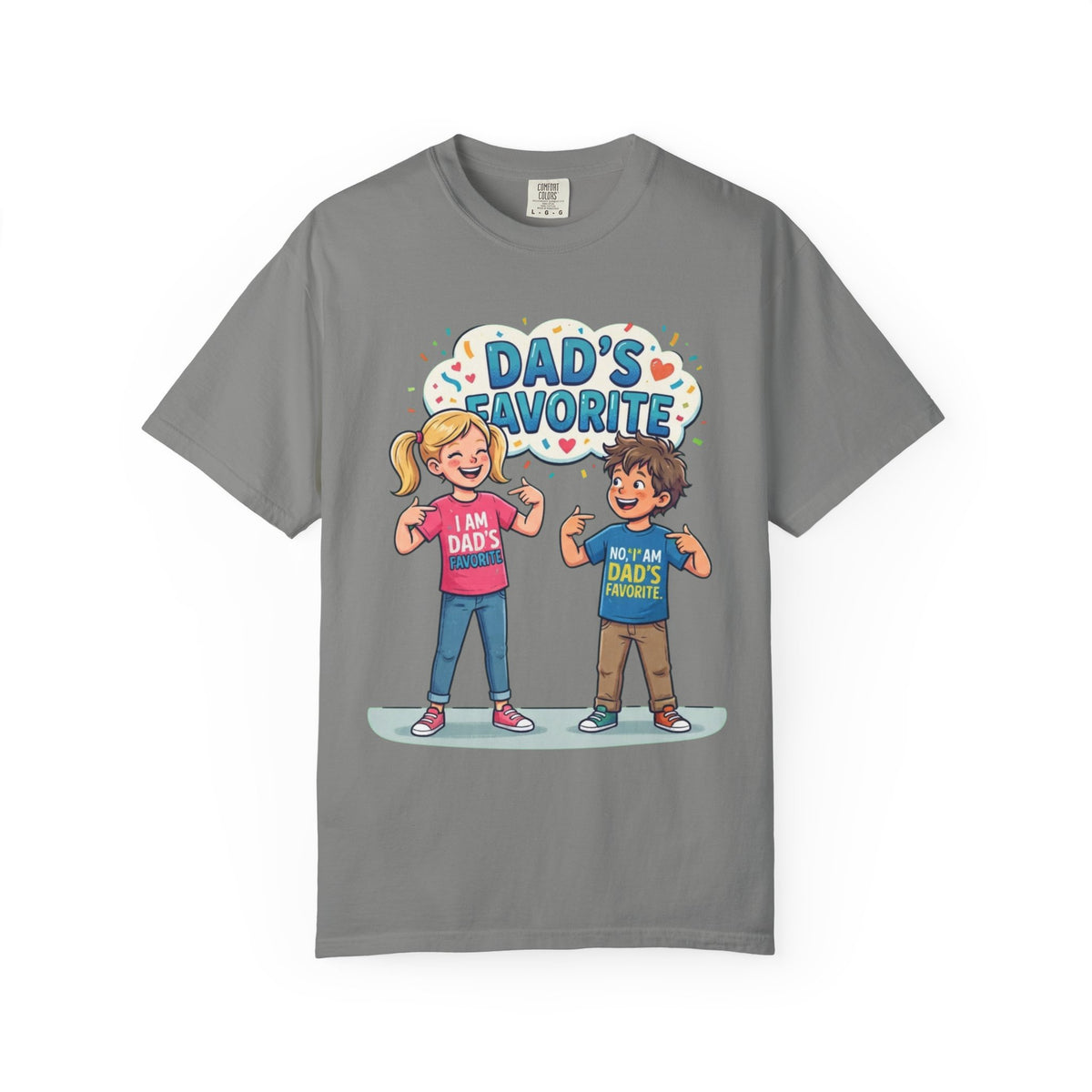 Color: Granite | Dad's Favorite Unisex Garment-Dyed Tee
