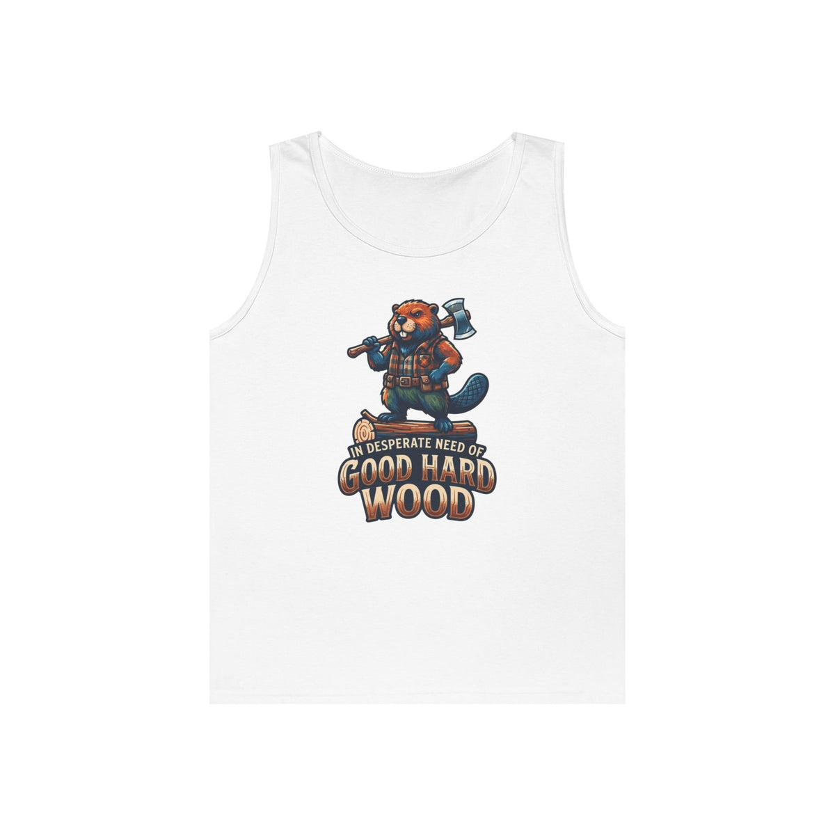 Color: White | In Desperate Need of Good Hard Wood Tank Top