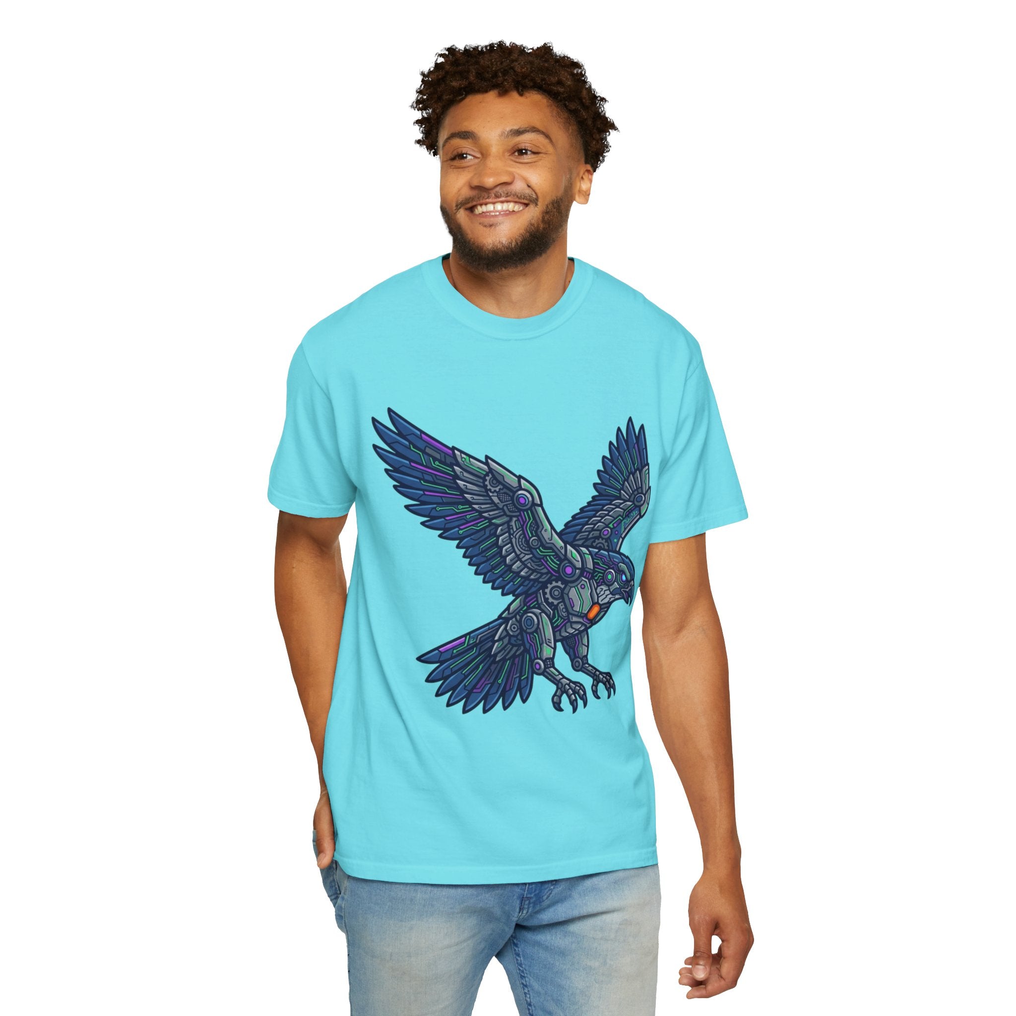 "Cyber Eagle" Unisex Garment-Dyed Tee