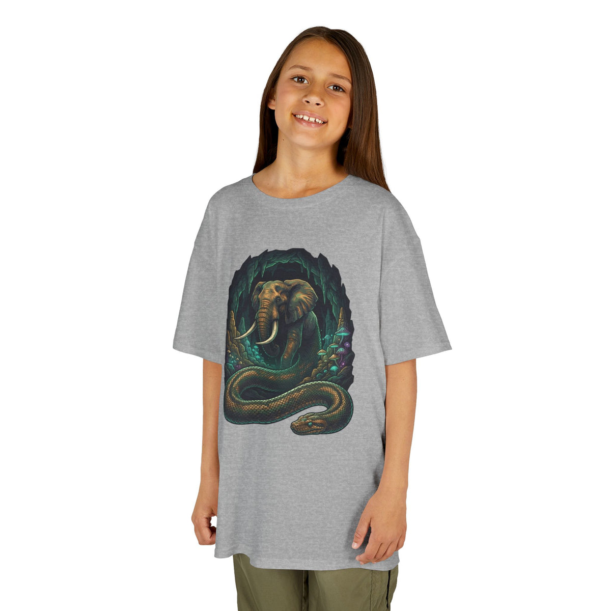 Color: Sport Grey | Grootslang (South African Mythology) Kids Tee