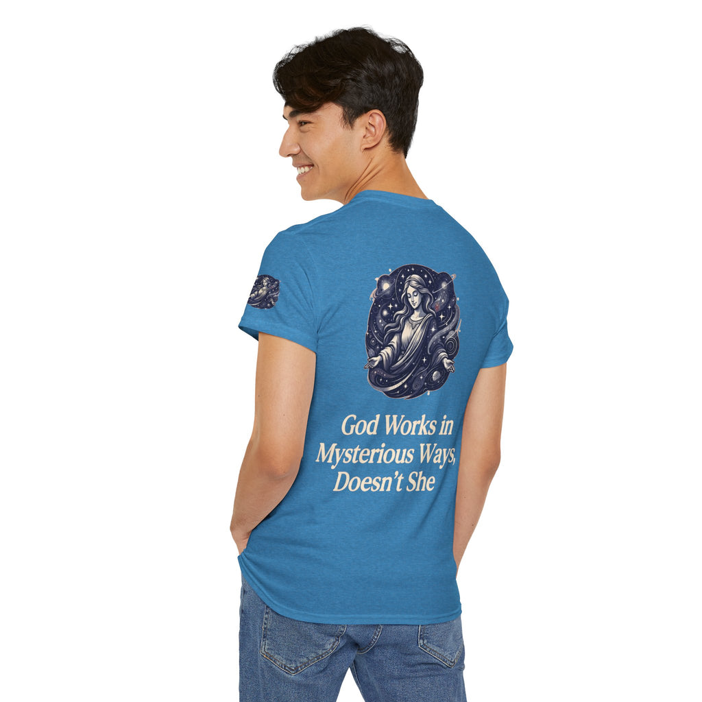 "God Works in Mysteroius Ways" Premium Graphic Tee