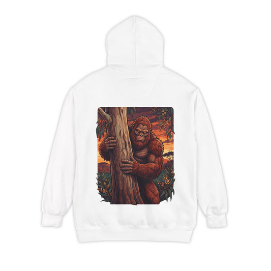 Color: White | Yowie (Australian Folklore) Garment-Dyed Hoodie