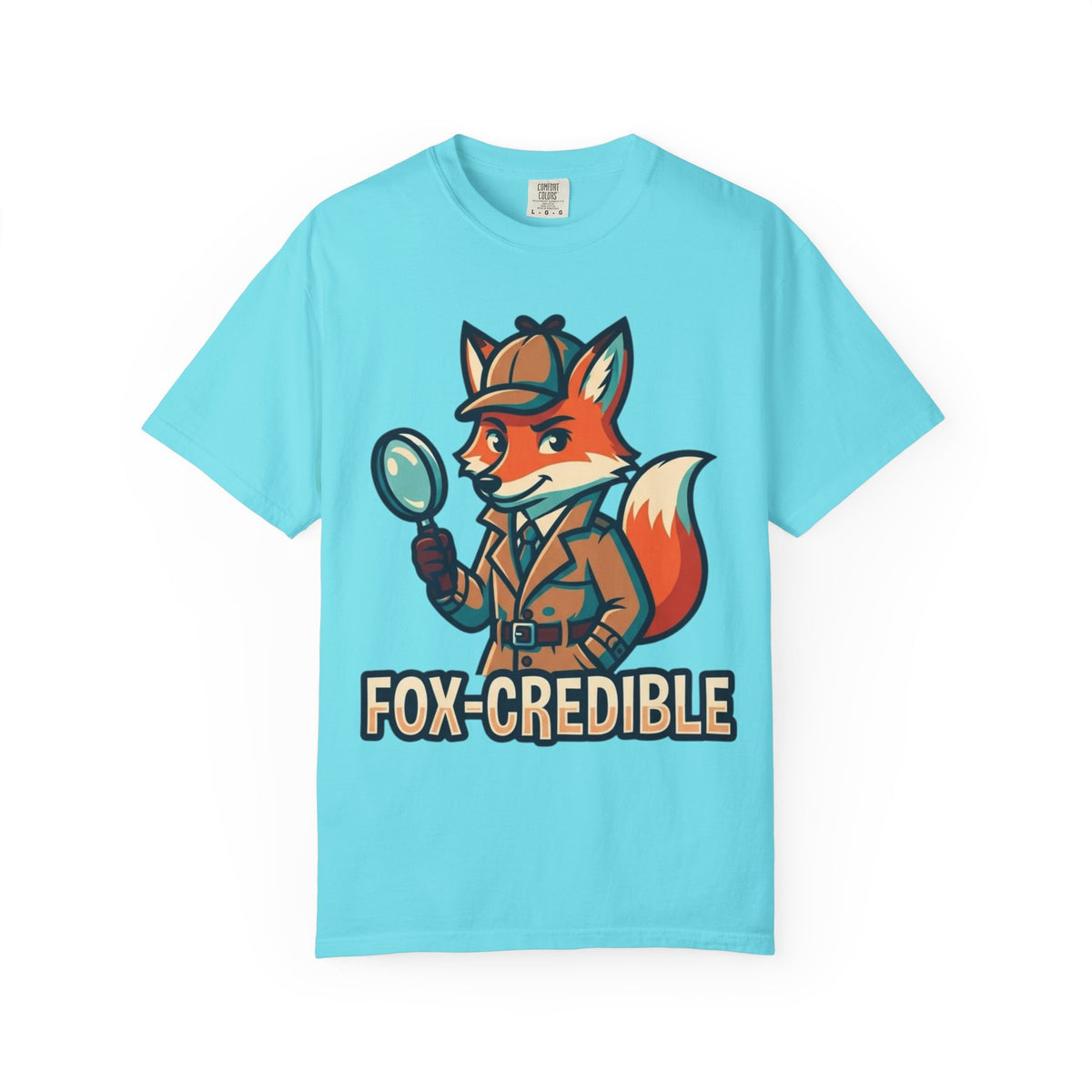 Color: Lagoon Blue | Fox Credible Unisex Garment-Dyed Tee