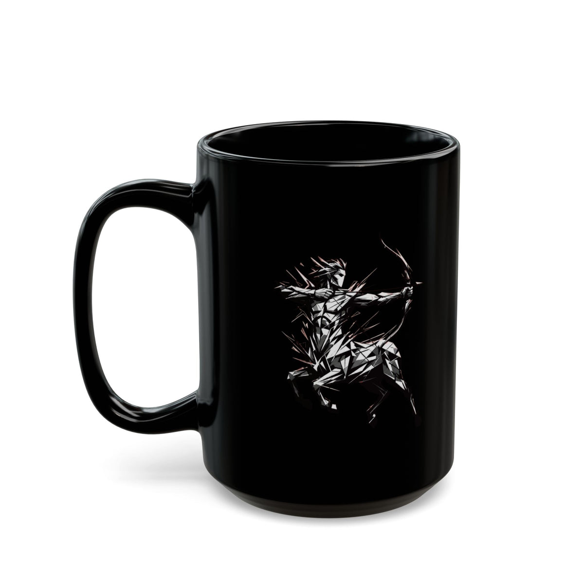 "Sagittarius The Archer Centaur" Black Ceramic Mug — Graphic