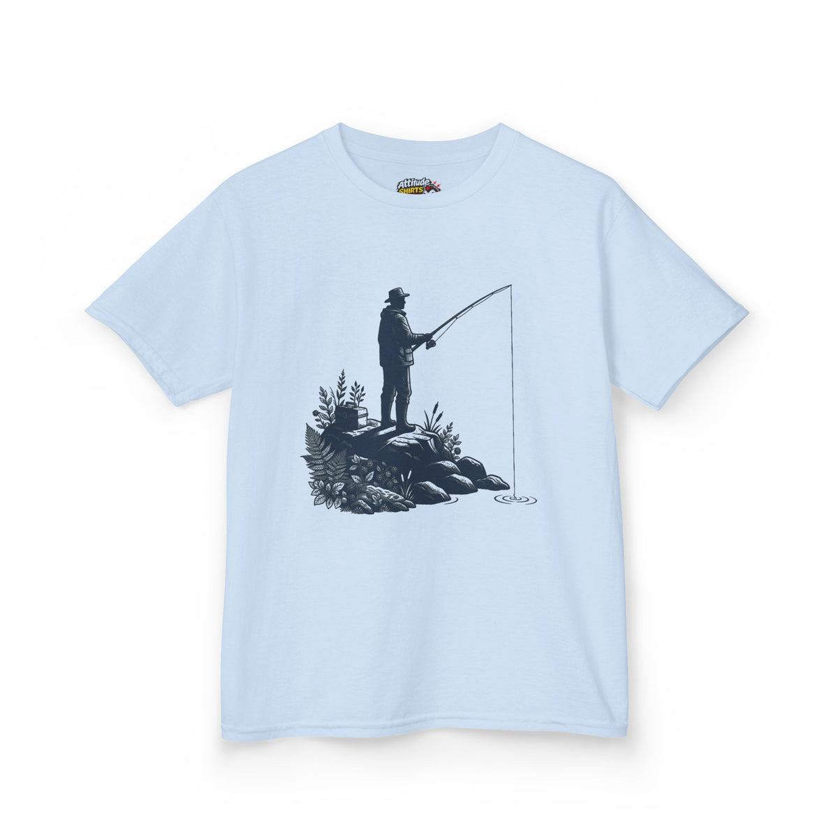 Color: Light Blue | Fishing Kids Tee