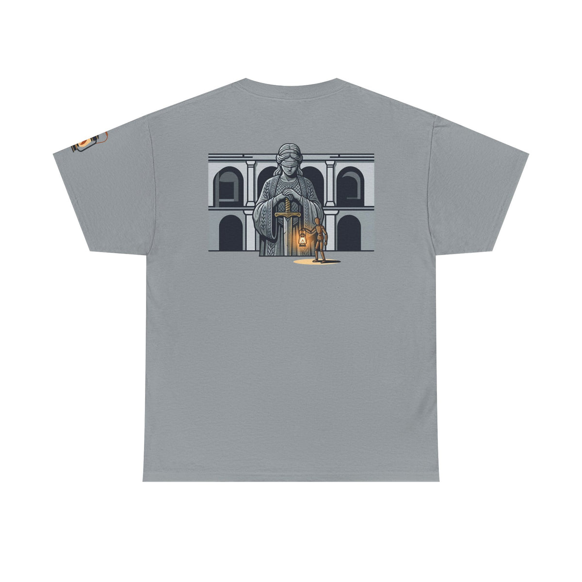 Color: Gravel | Blind Justice Premium Graphic Tee