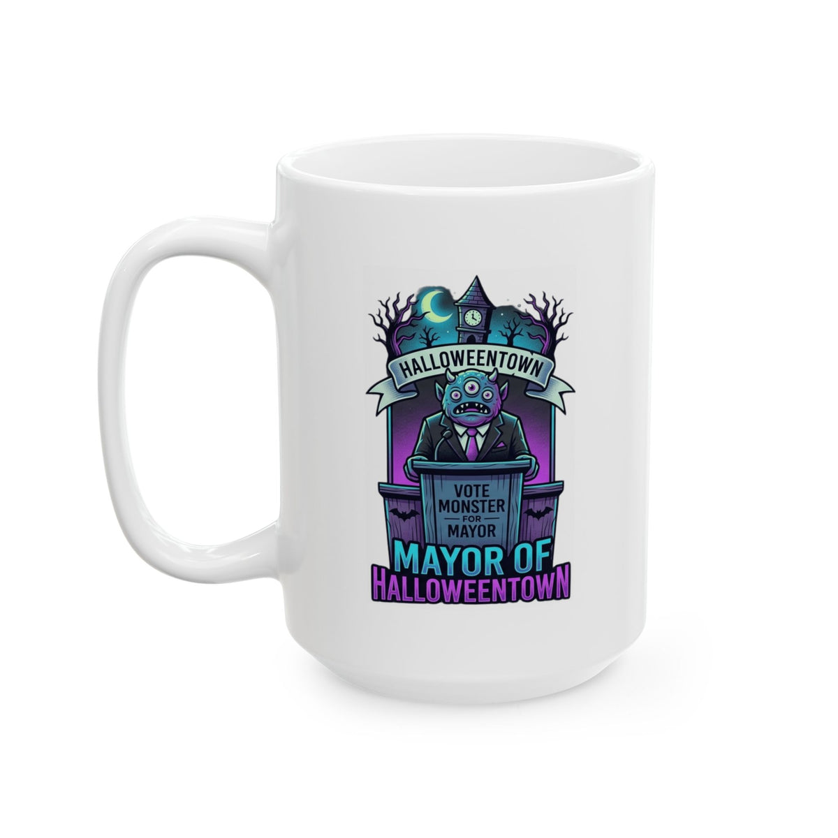 "Mayor Of Halloweentown" White Ceramic Mug