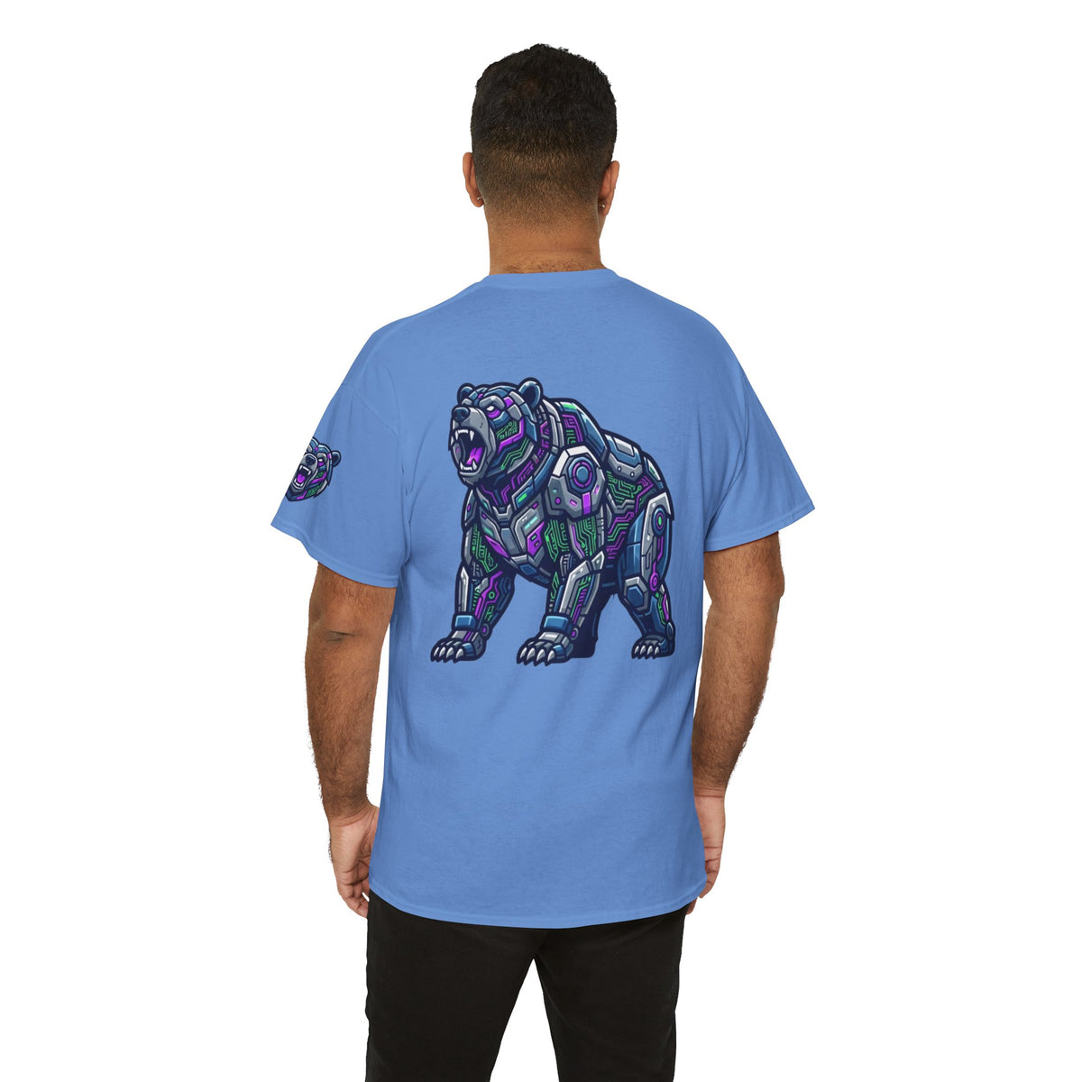 Color: Carolina Blue | Cyber Bear Premium Graphic Tee