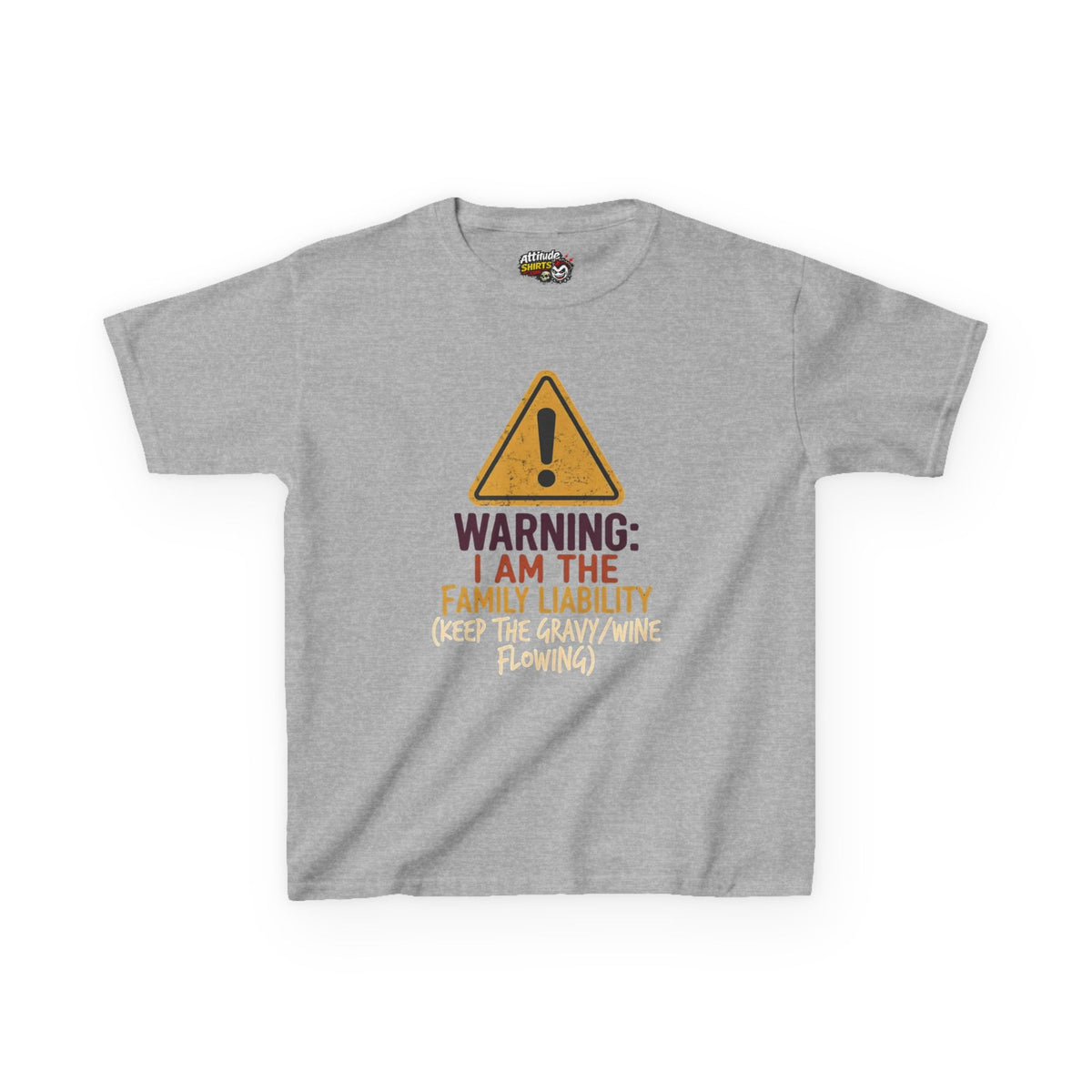 "Warning I am The Family Liability" Kids Tee