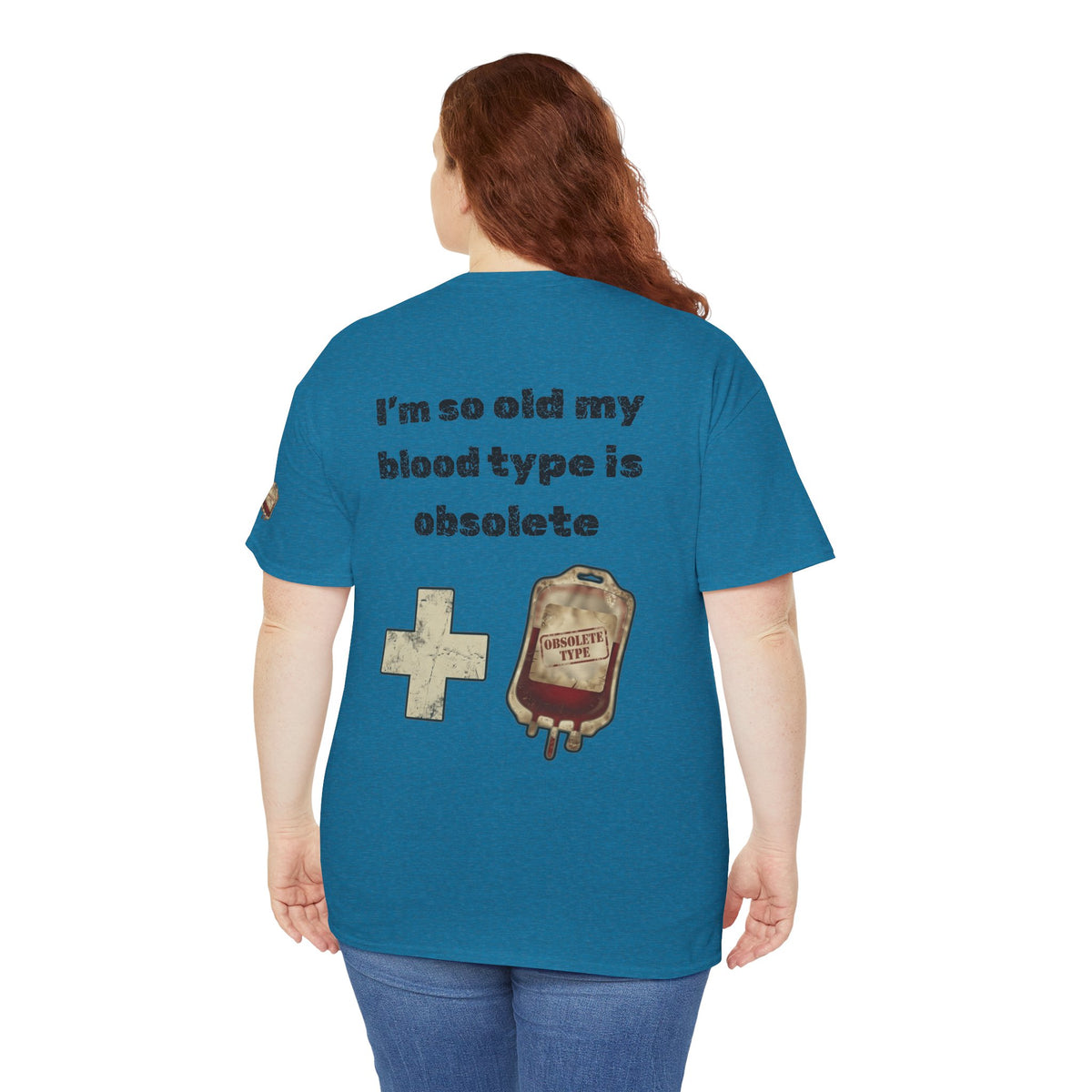 Color: Antique Sapphire | Blood Type Premium Graphic Tee