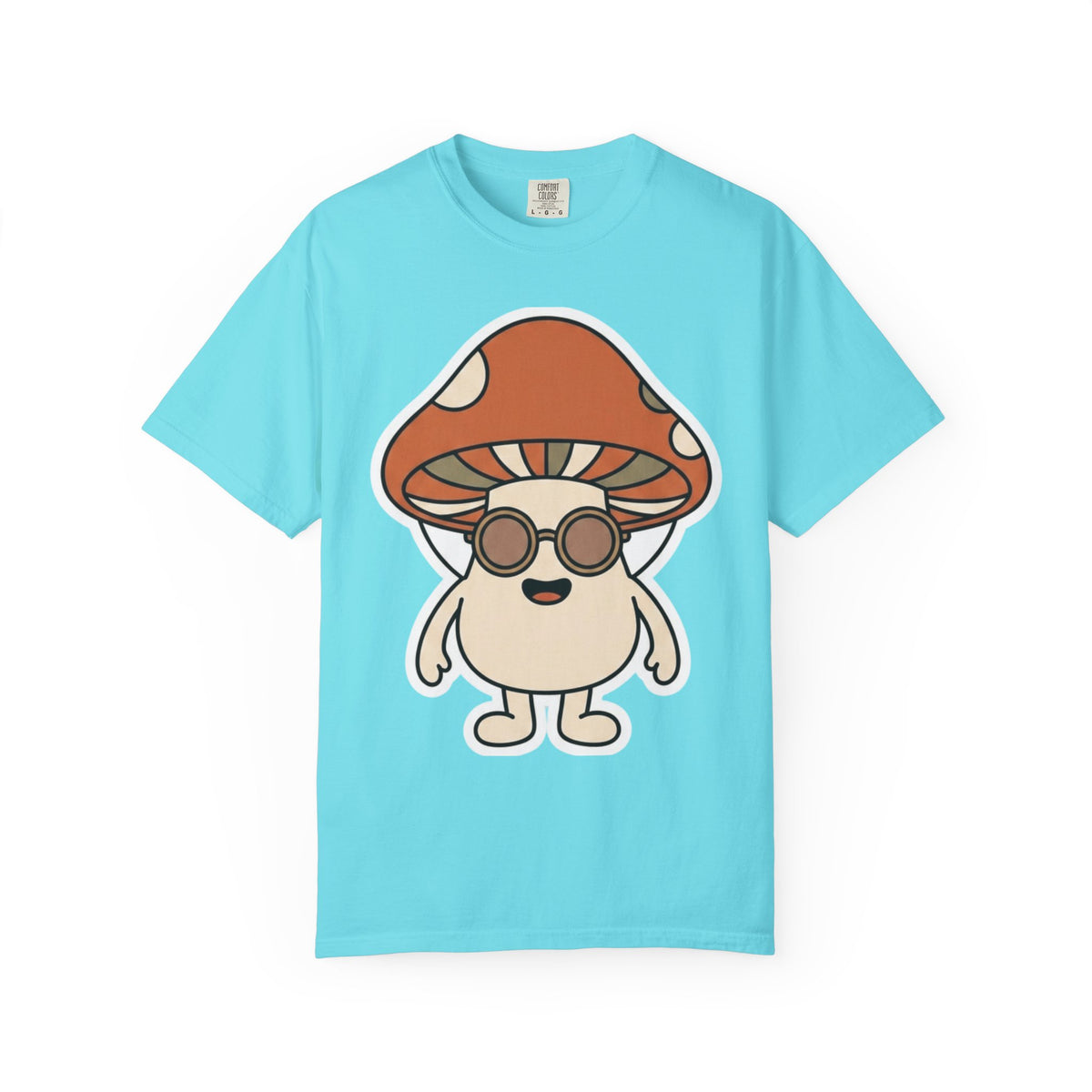 Color: Lagoon Blue | Shroom Man Unisex Garment-Dyed Tee