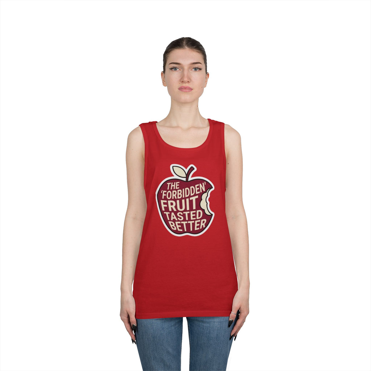 Color: Red | Good Book Series Forbidden Fruit Tasted Better Tank Top